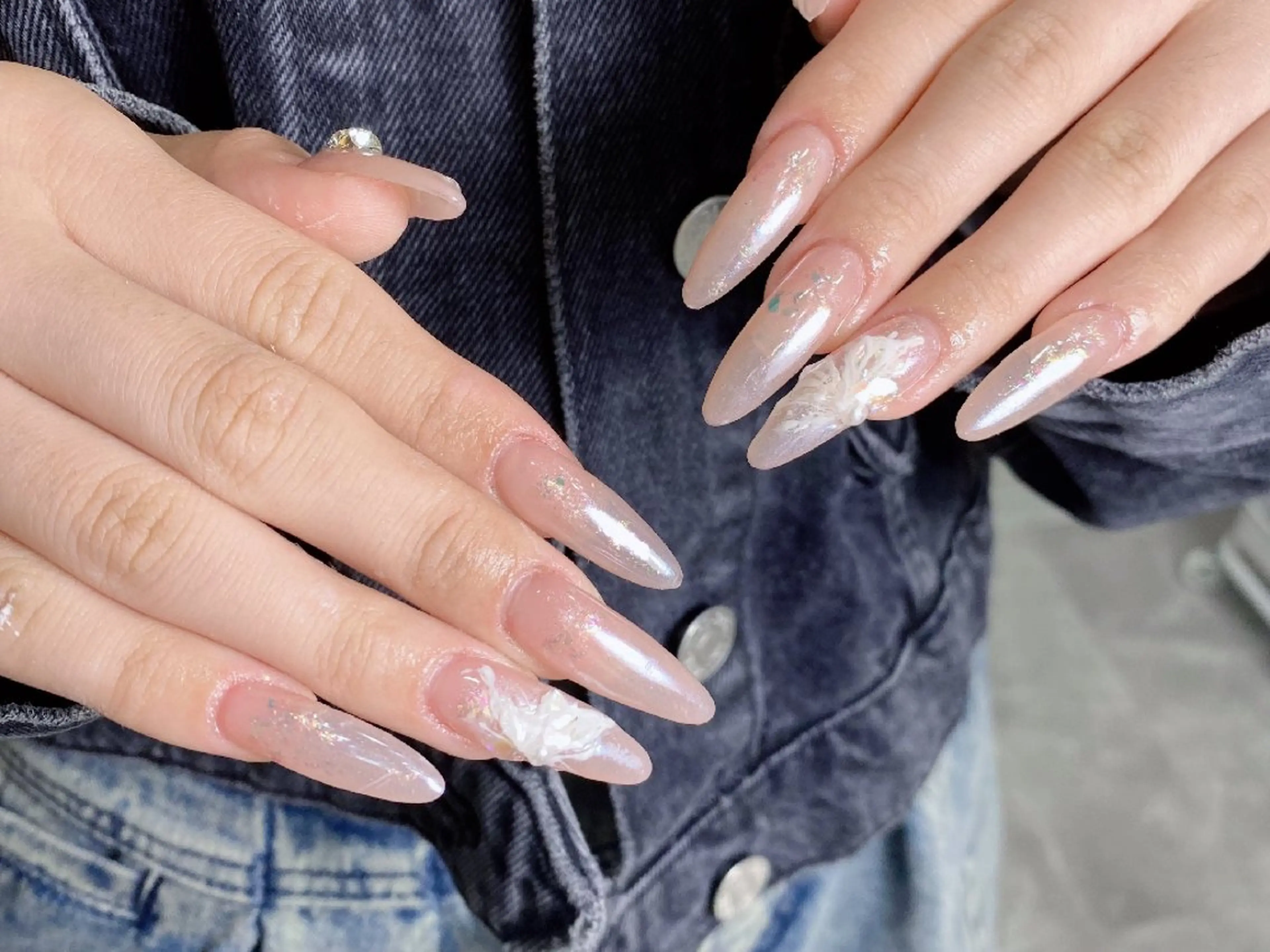 ネイル クリアネイル フラッシュネイル フットネイル フレンチネイル ジェルネイル ハンドネイル UM Nail Salonのネイルデザイン