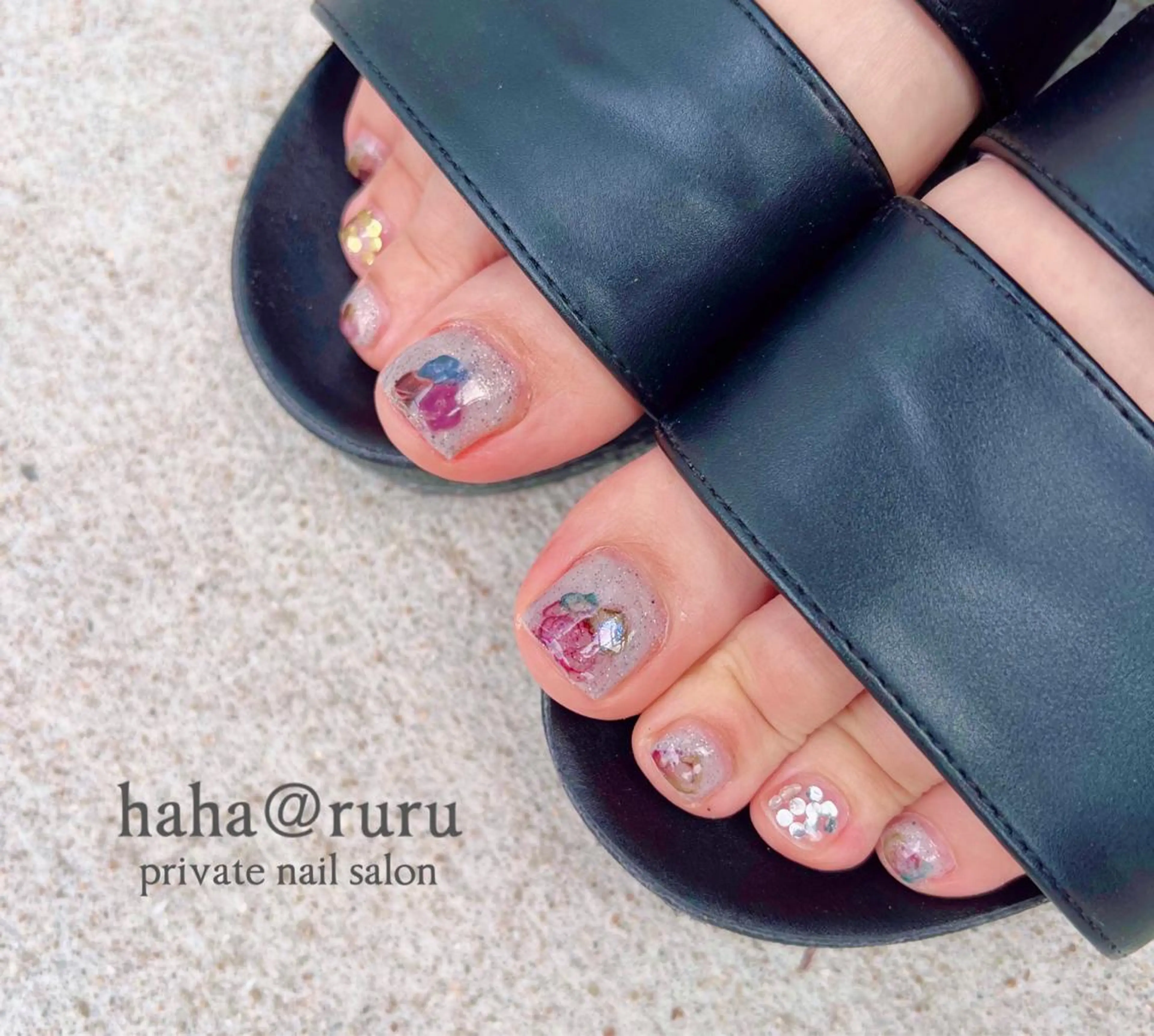 ネイル ジェルネイル フットネイル haha@ ruruのネイルデザイン