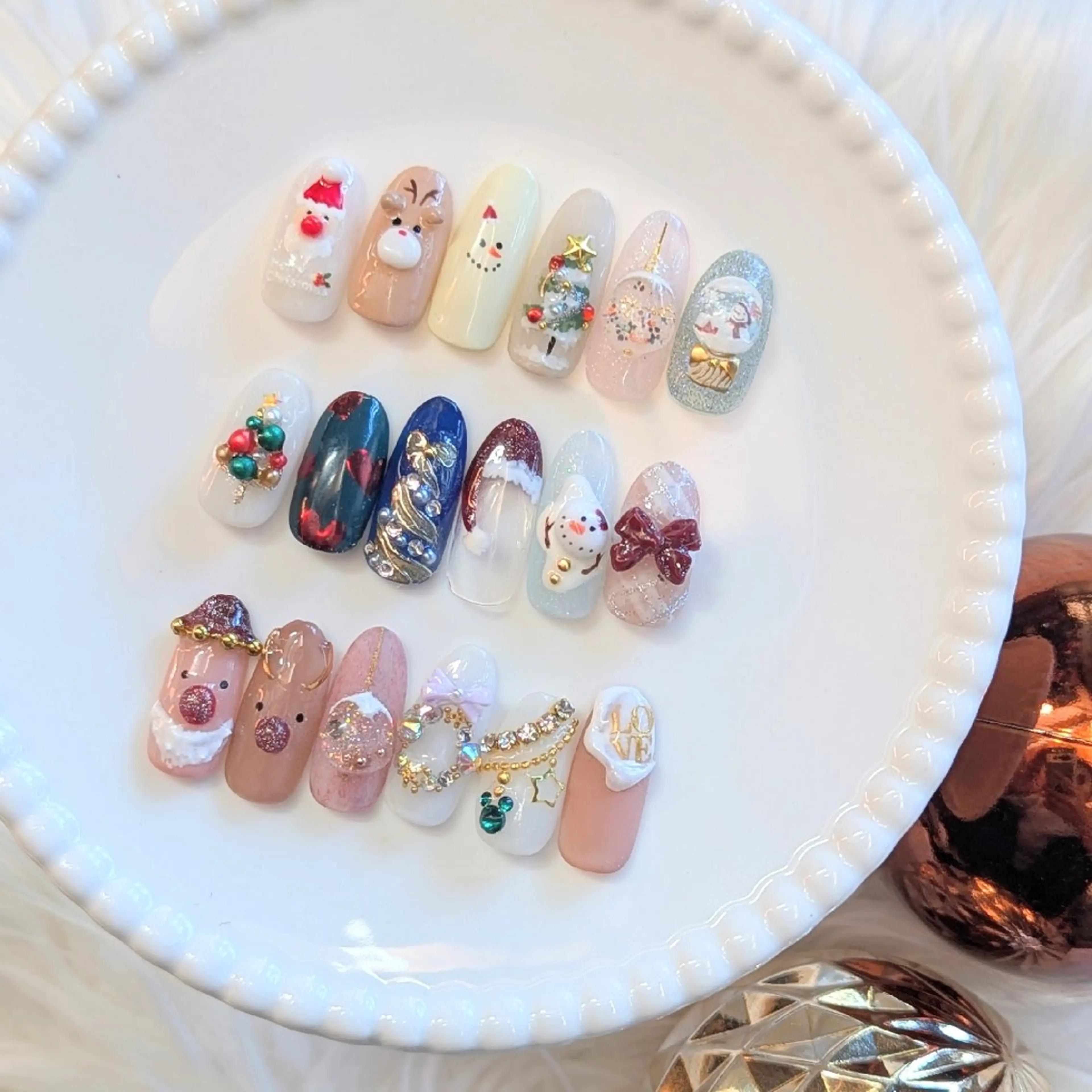 ネイル 冬ネイル クリスマス ハンドネイル aycnail 　Ayakaのネイルデザイン
