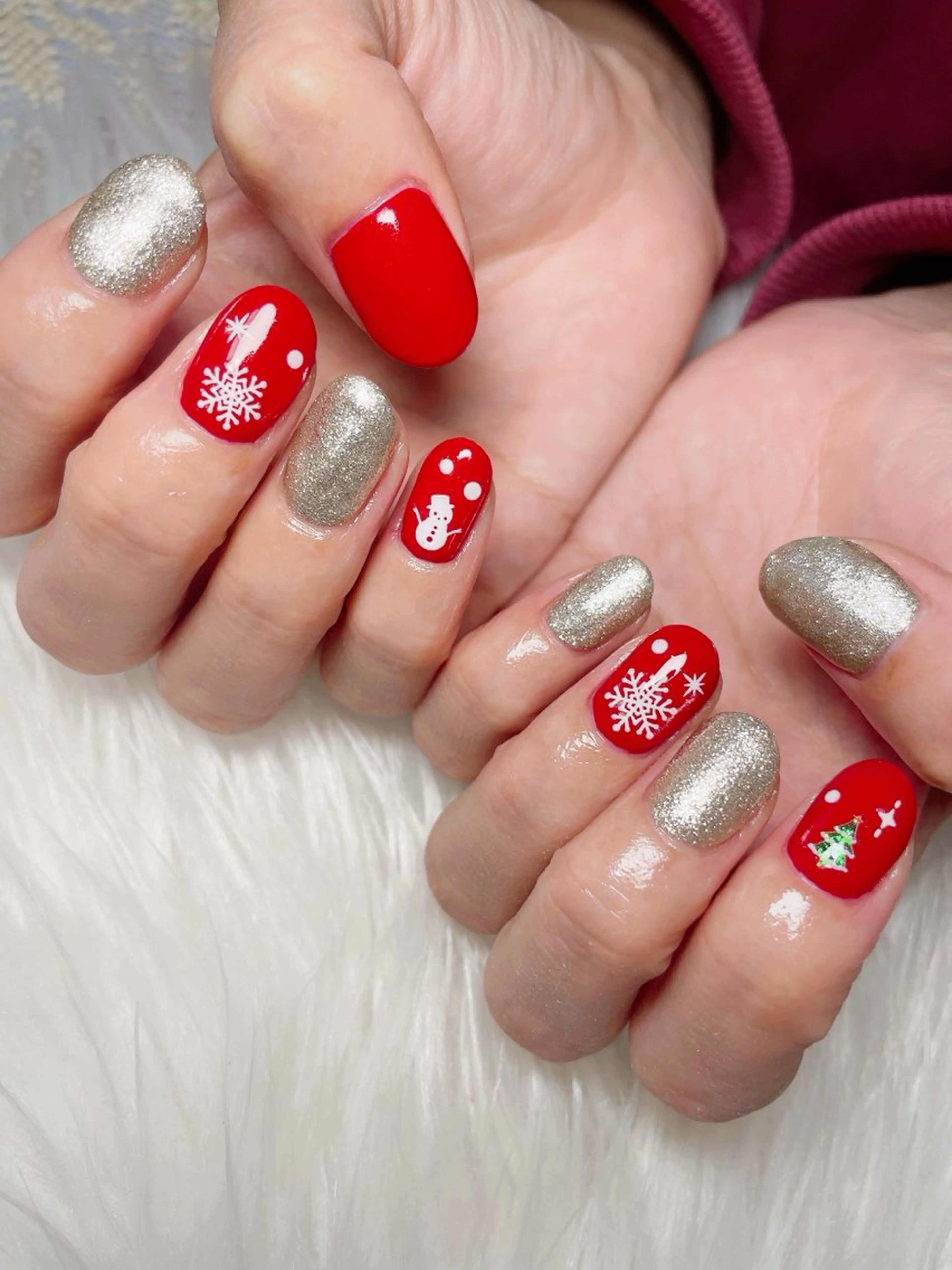 ネイル 冬ネイル クリスマス nailsalon Rinのネイルデザイン