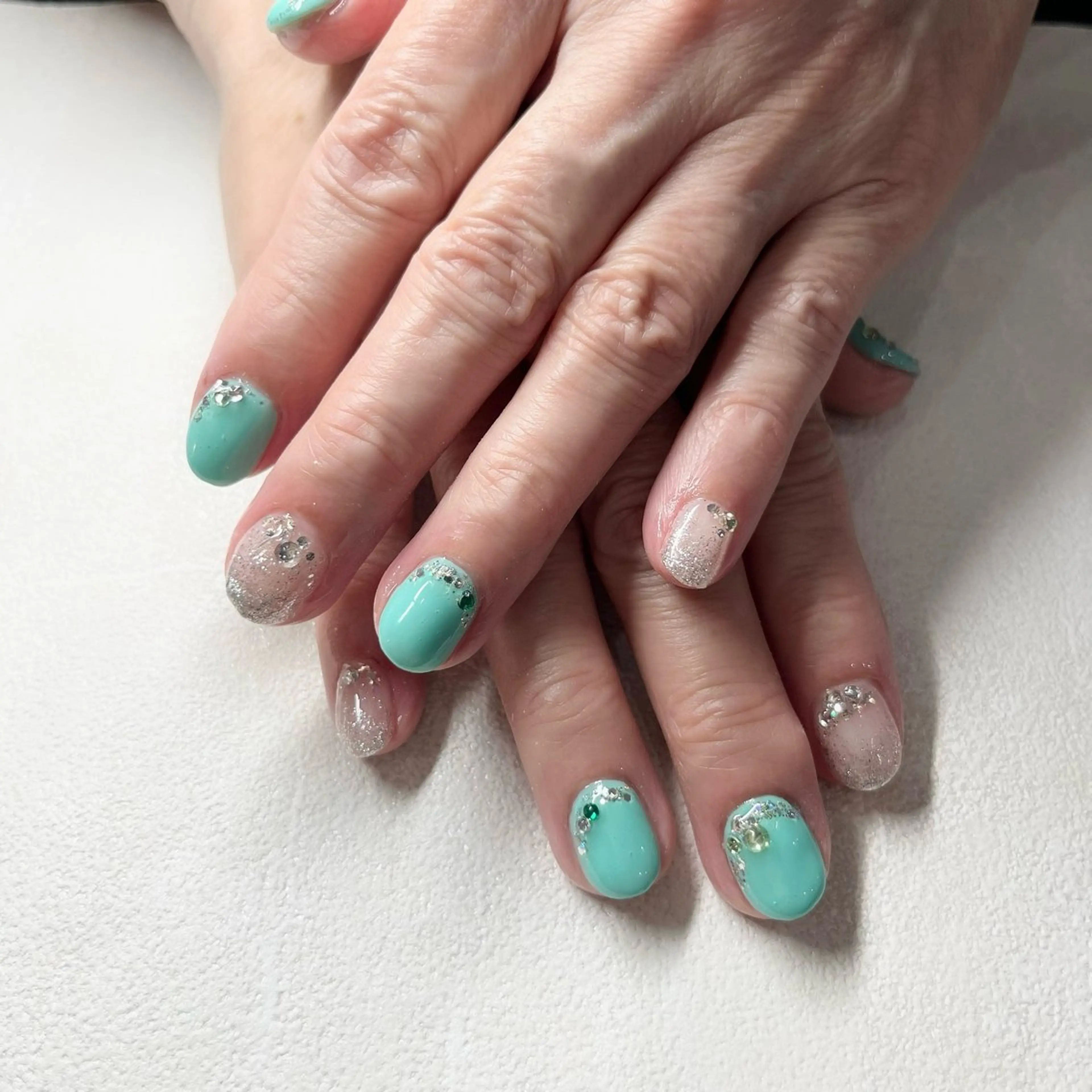 ネイル ブルー ハンドネイル Ciel by Saki所属・N. Sakiのネイルデザイン