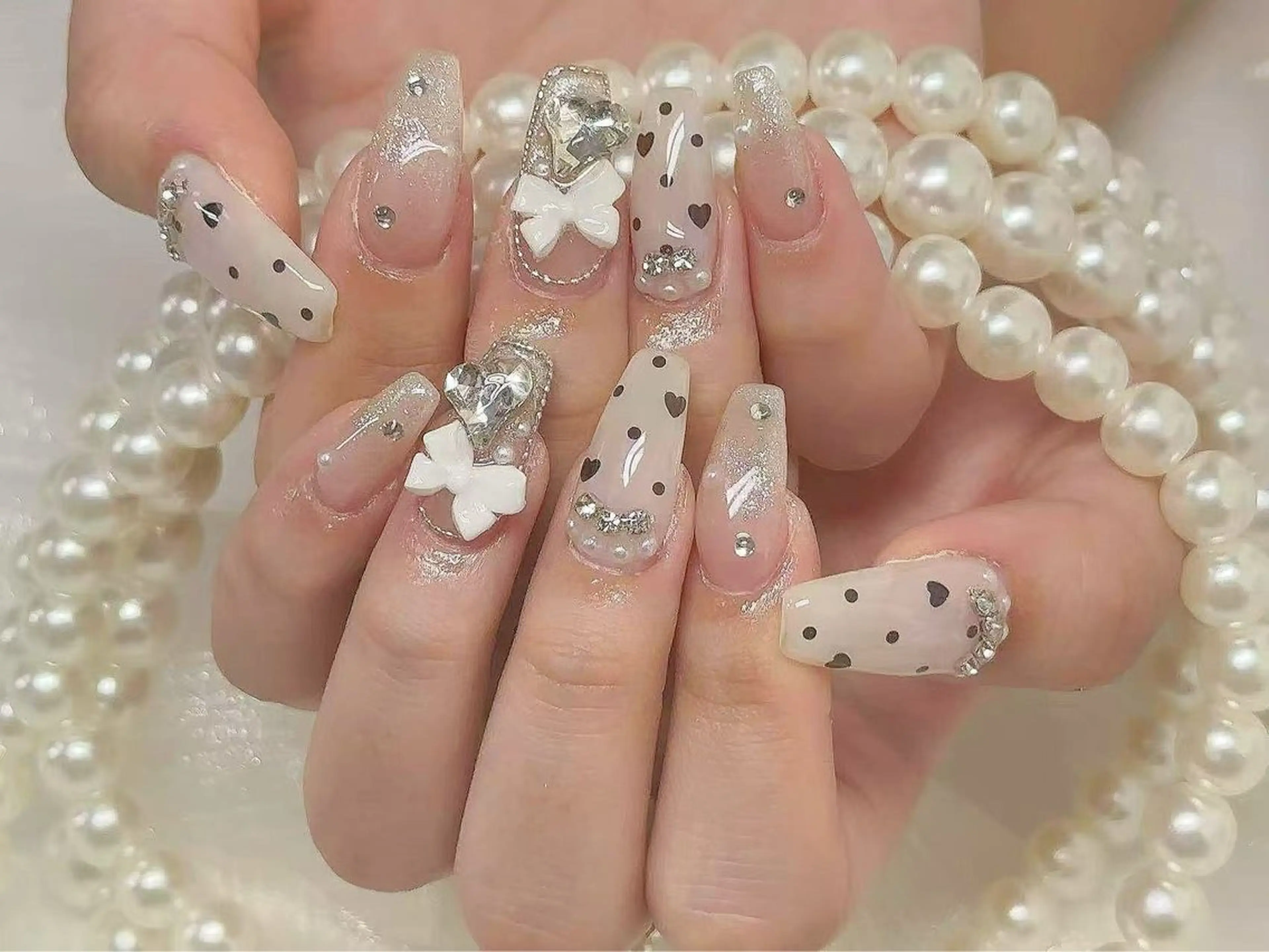 ネイル アートネイル クリアネイル 成人式 長さ出し フラッシュネイル 💫KASUMI 💅のネイルデザイン