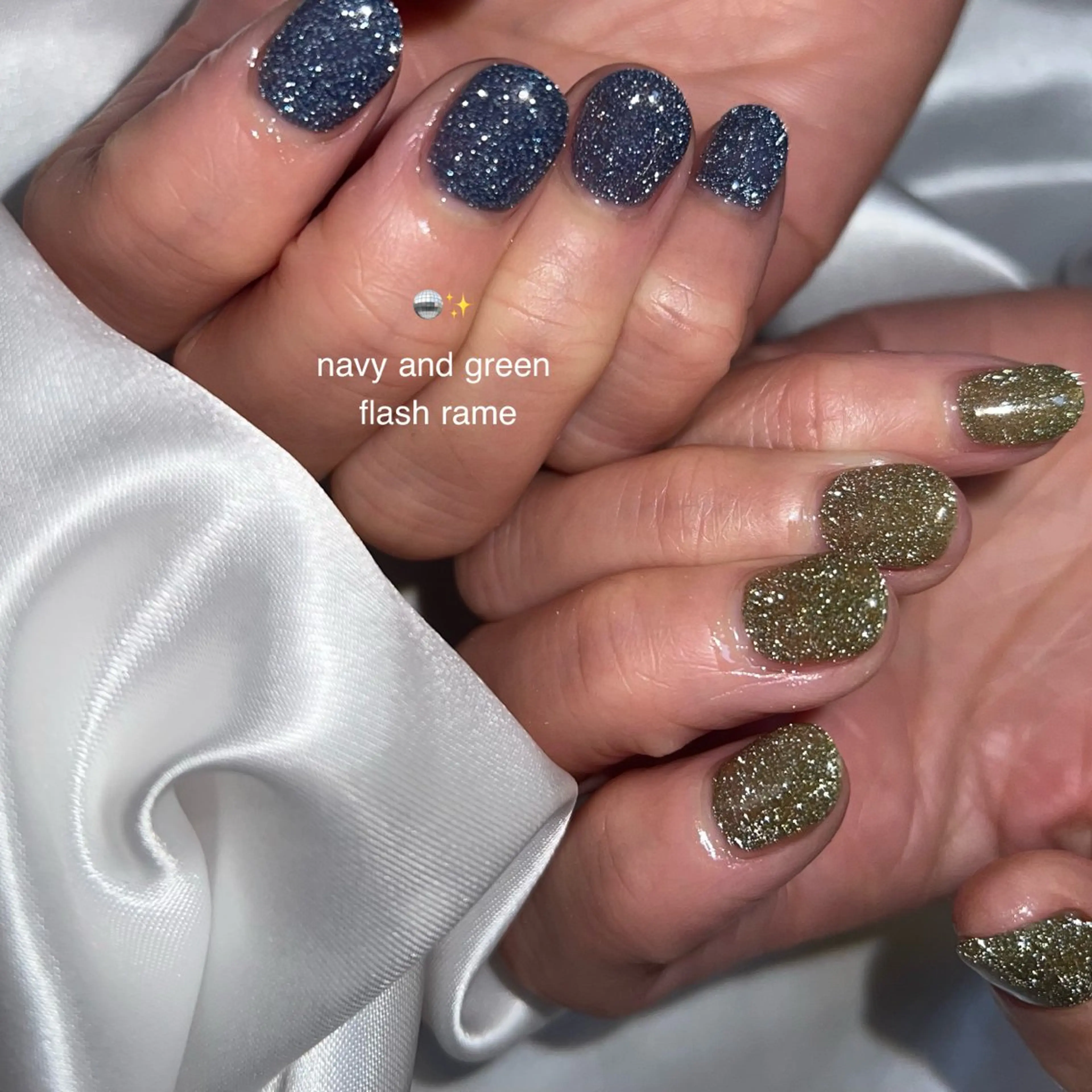 ネイル フラッシュネイル ラメ(グリッター) マグネットネイル ハンドネイル Nail Salon&School REPLENDA所属・REPLENDA/ azusa(石井梓)のネイルデザイン