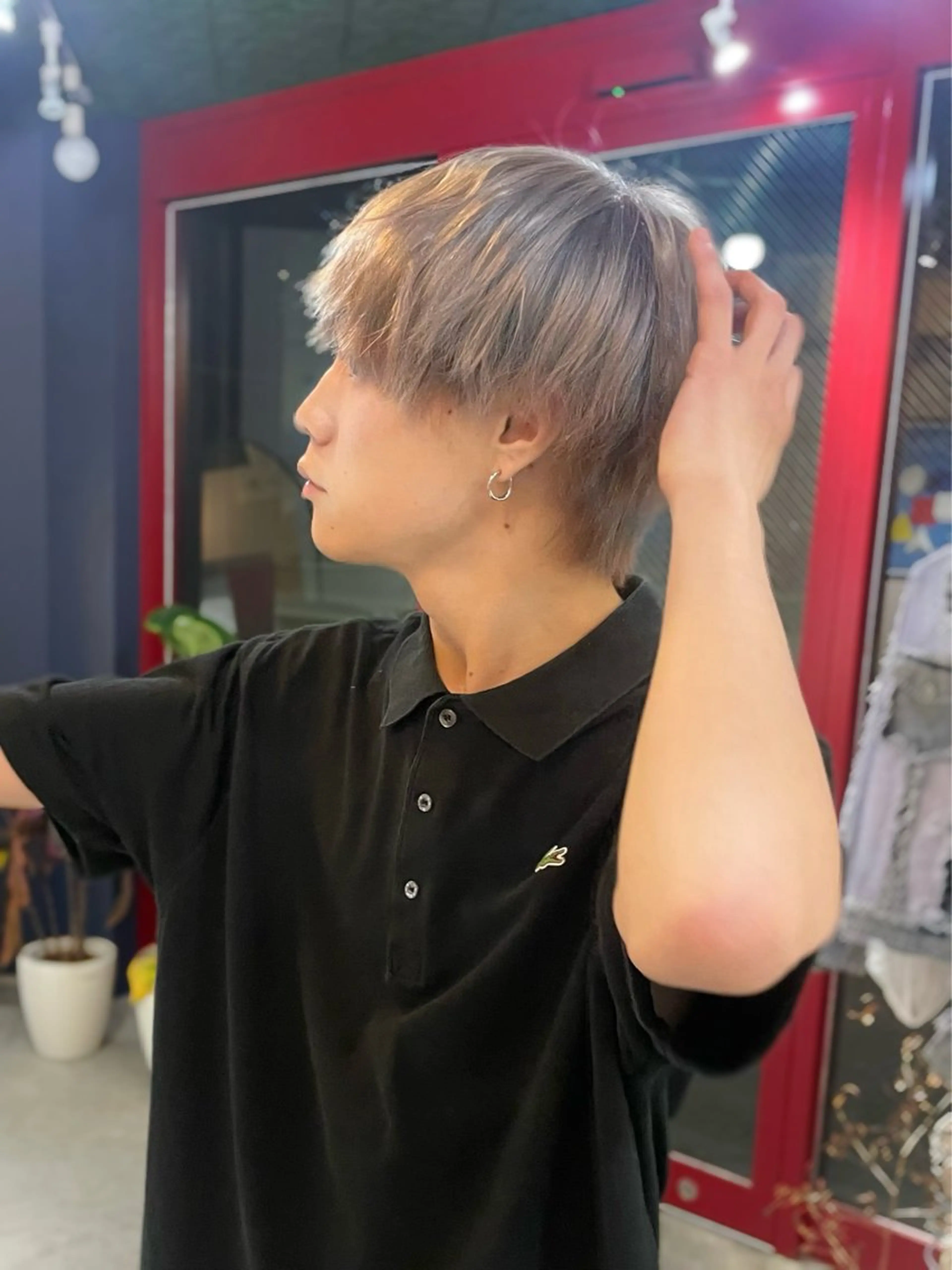 ショート カラー メンズ ヘアカラー メンズ/ハイトーン 特化/中崎町/ミユのヘアスタイル