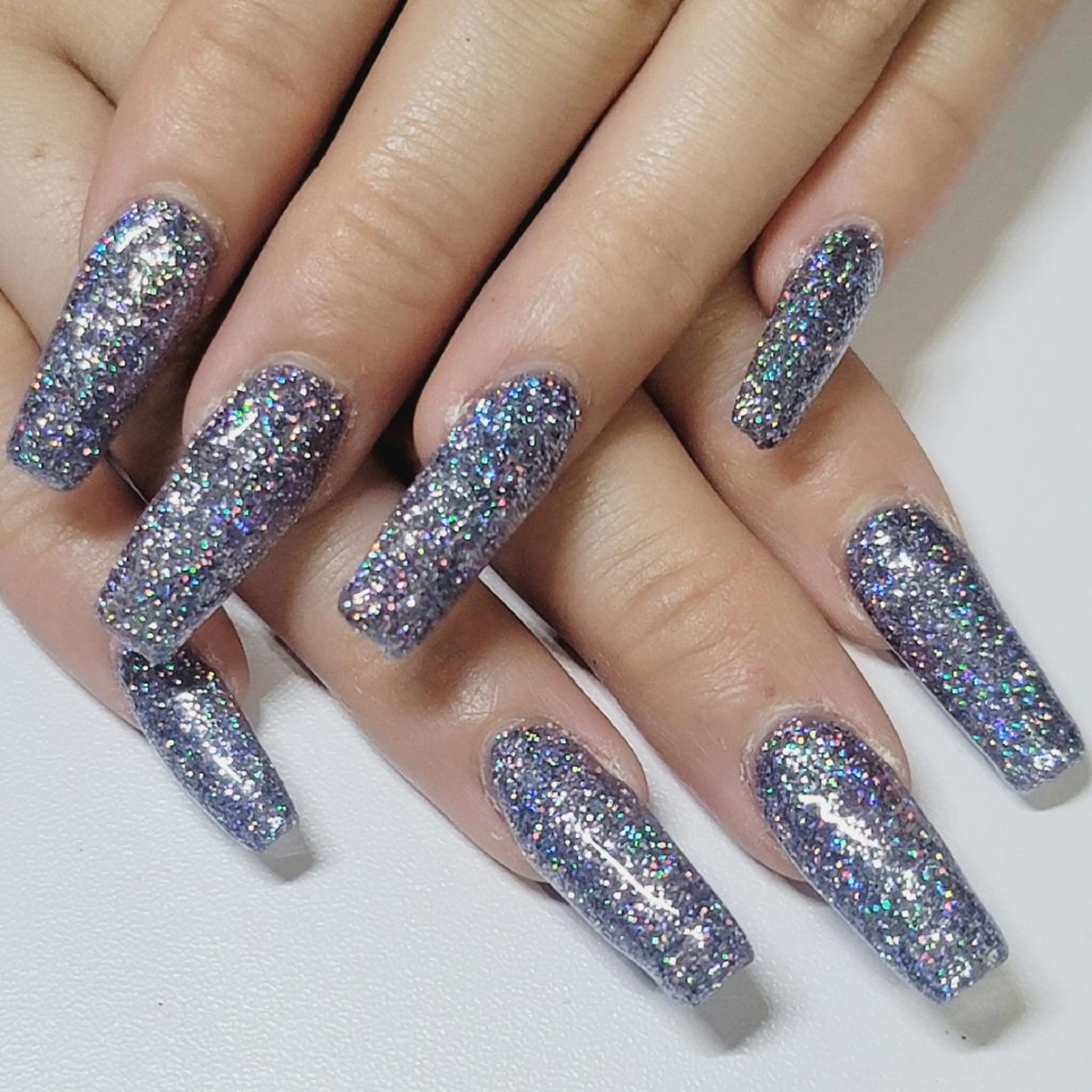 ネイル オーロラネイル ラメ(グリッター) ワンカラーネイル ハンドネイル よしだ ひろきのネイルデザイン