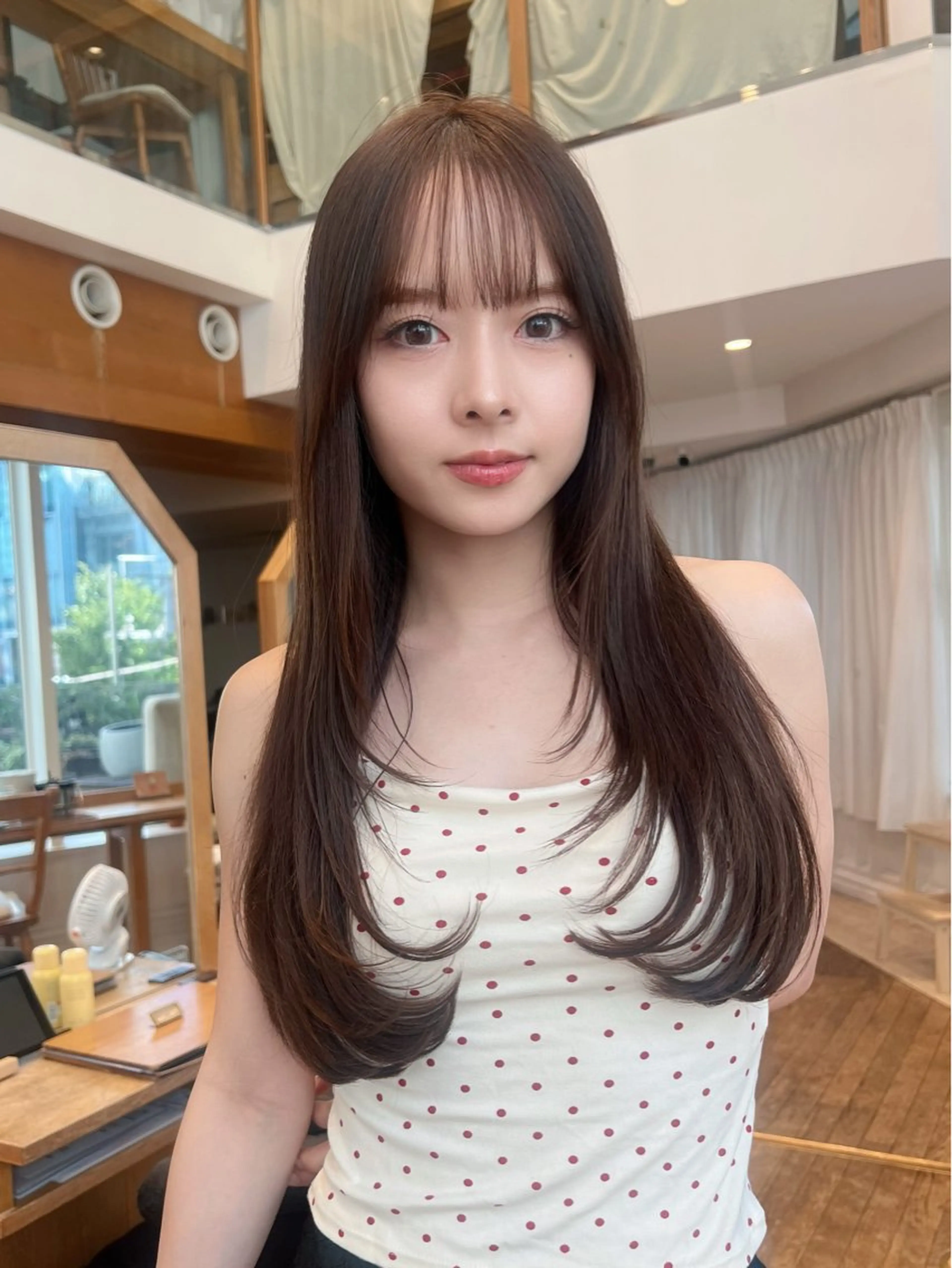 セミロング カラー ブリーチ ブリーチなしカラー 望月威吹/表参道/カ ットモデル/似合わせのヘアスタイル