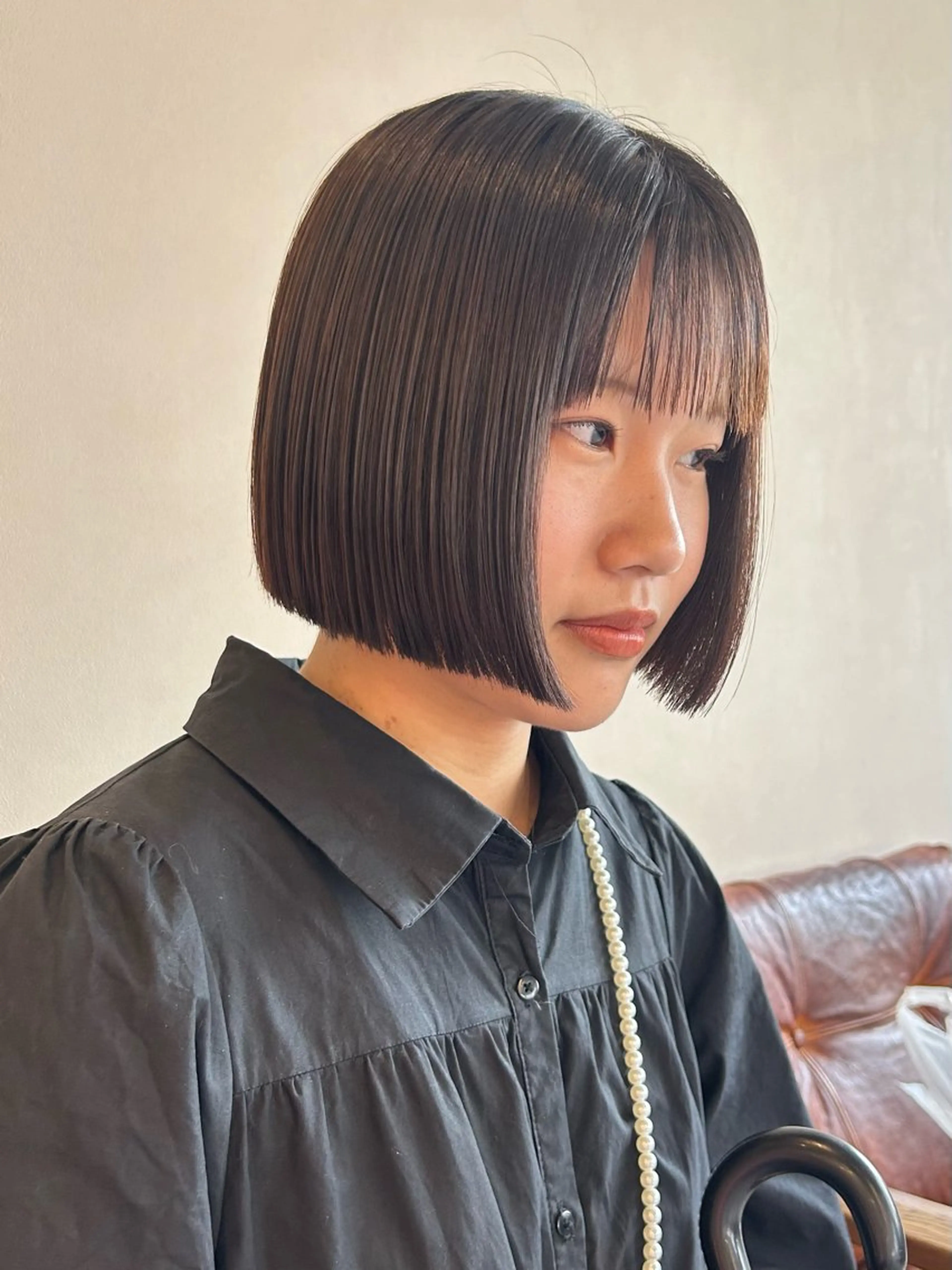 ショート 小顔カット カット 梅田/透明感カラー ボブレイヤーきょうかのヘアスタイル