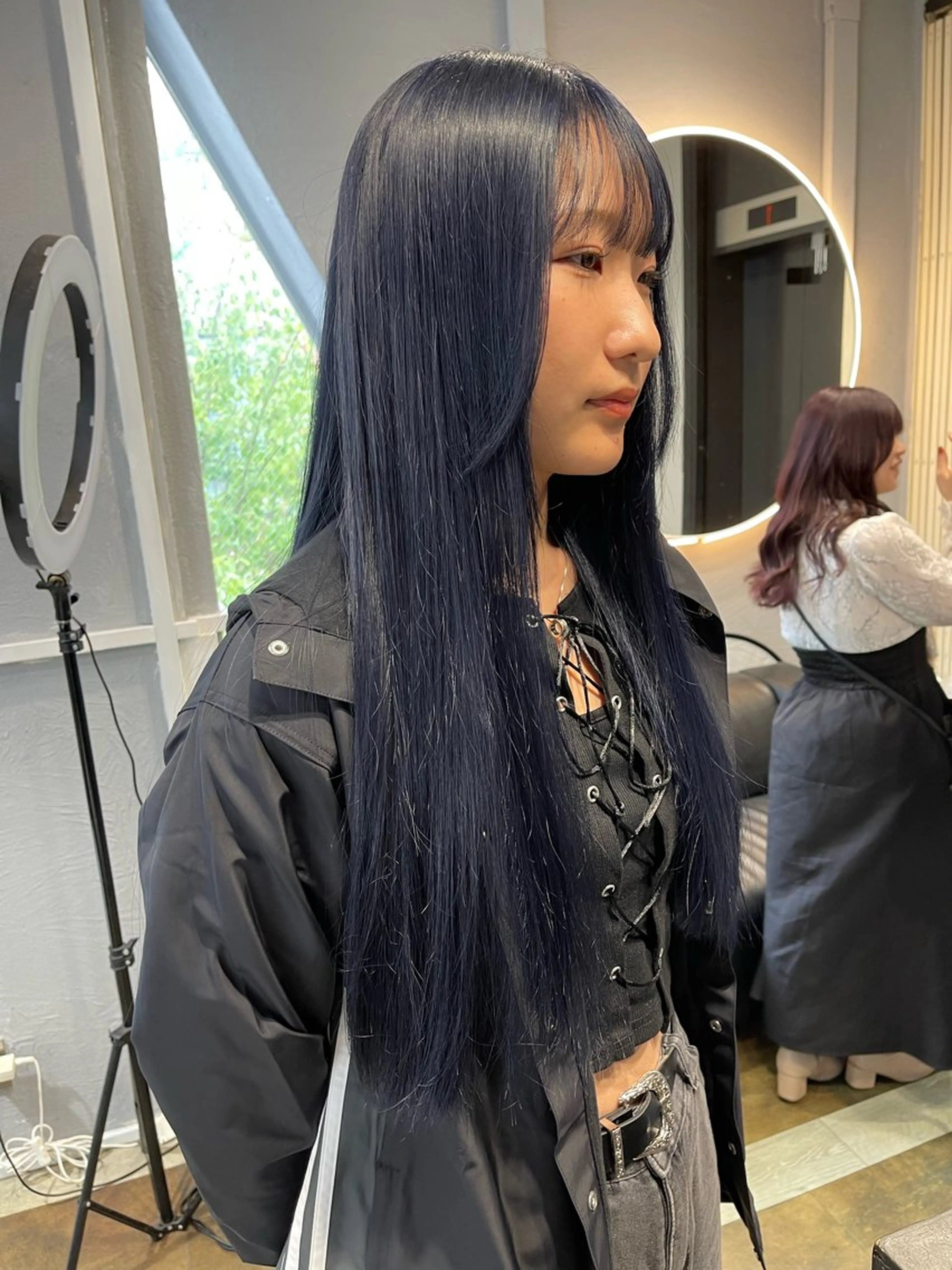ロング カラー ブリーチ ケアブリーチ デザインカラー ダブルカラー イヤリングカラー 宮崎　達也 ブリーチ／レイヤーのヘアスタイル