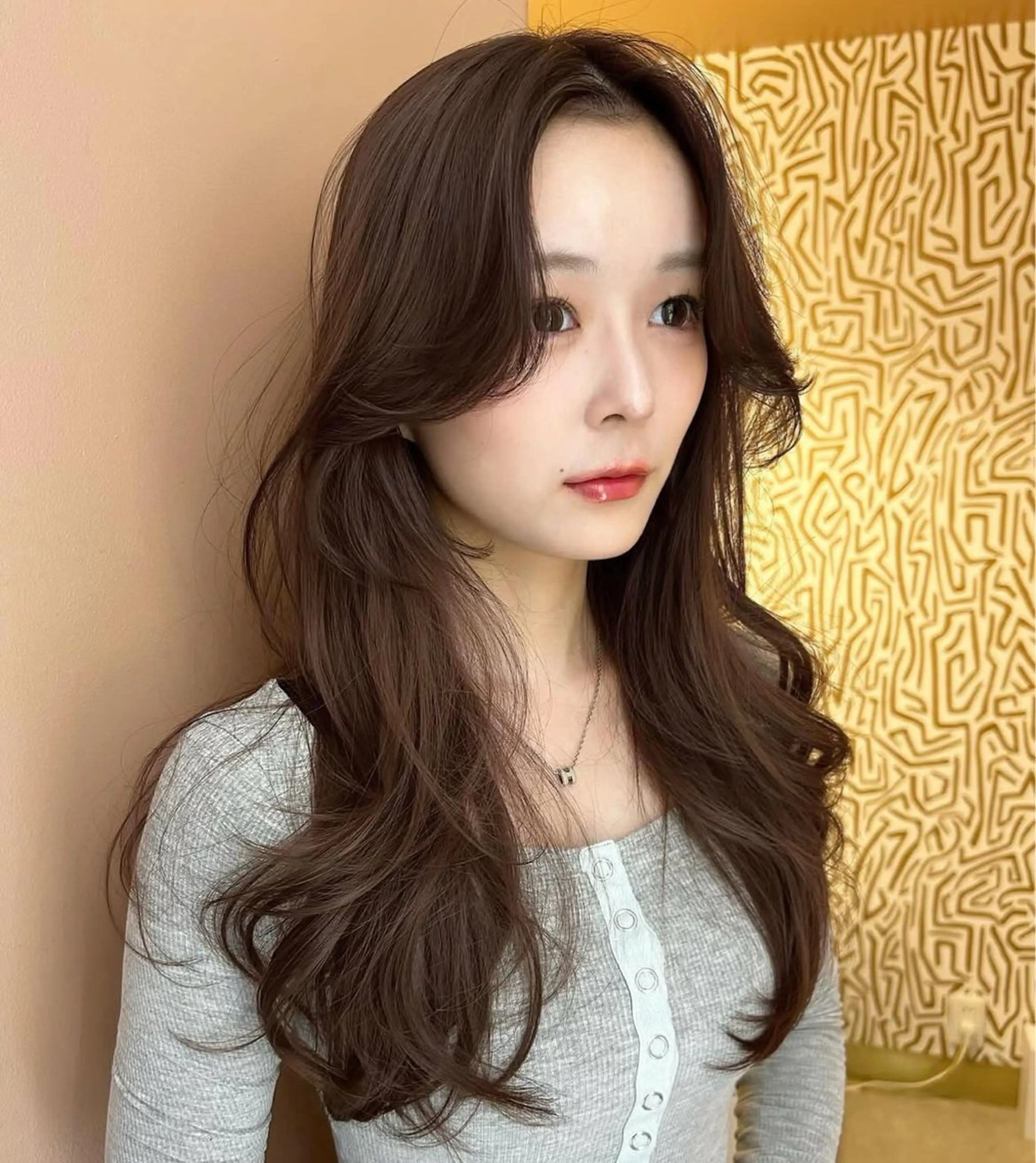 ロング カラー カット ヘアカラー 色っぽヘア🫧 REI🫧のヘアスタイル