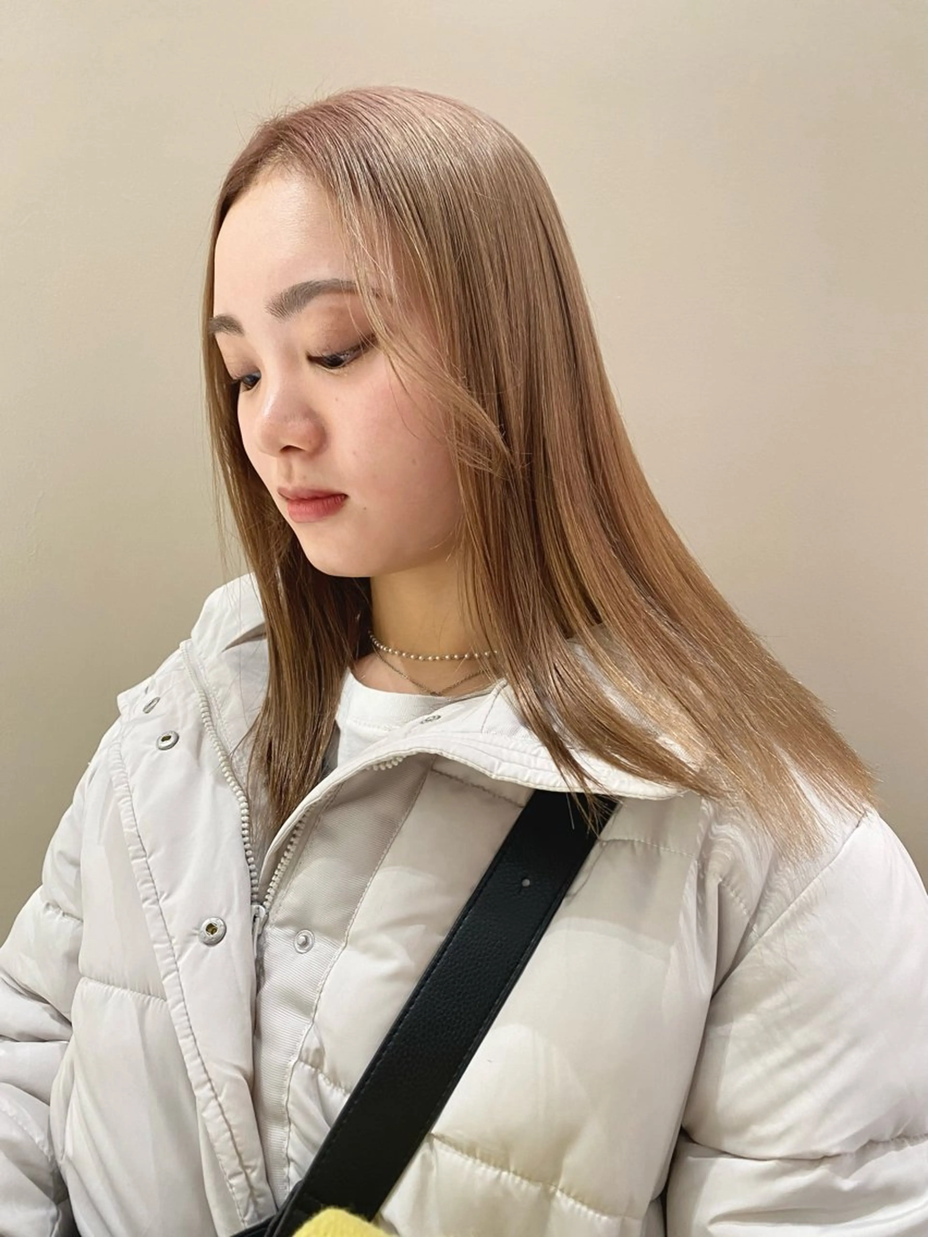 ロング カラー ヘアカラー ベージュ/アレンジ /横浜/杉本千夏のヘアスタイル