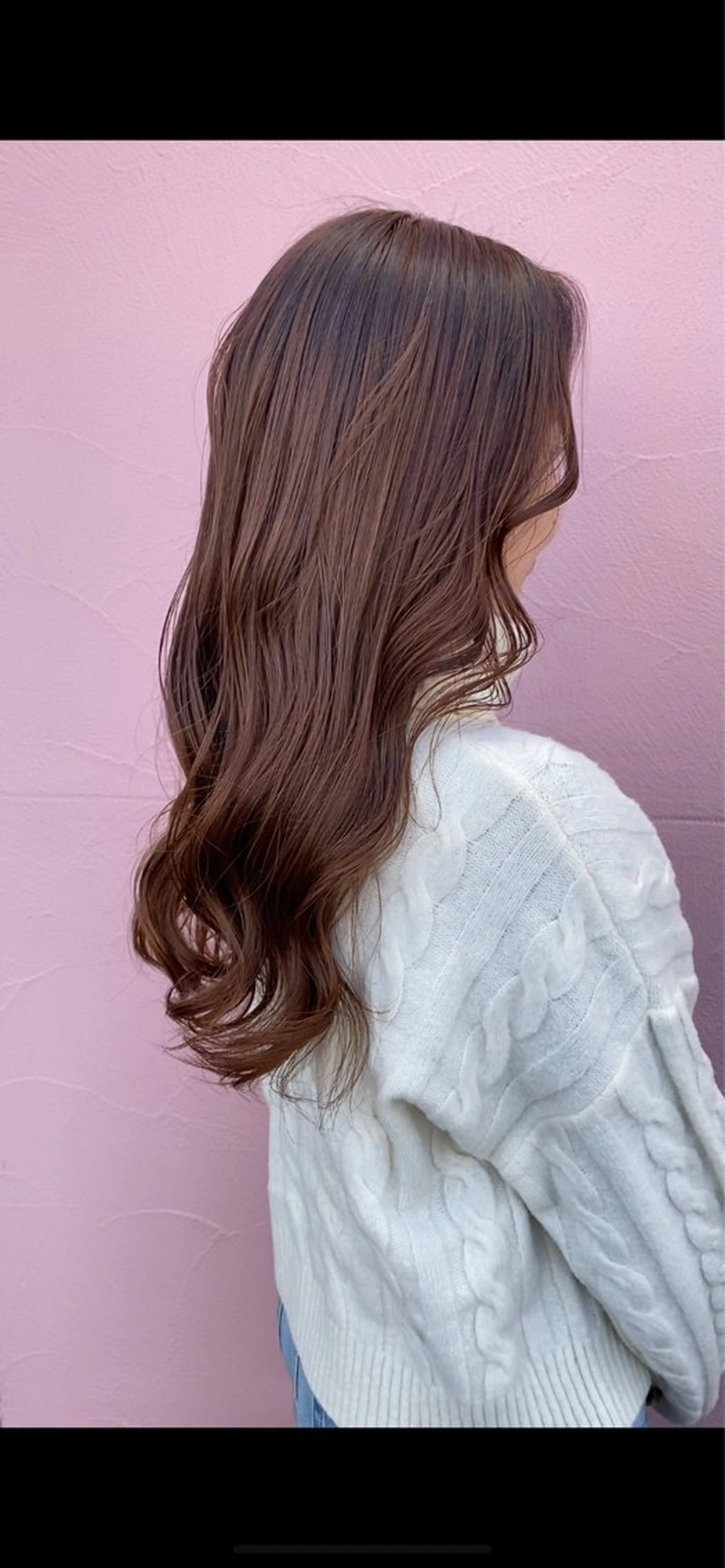 ロング あいさ🤍ムラ無しカ ラー🤍のヘアスタイル