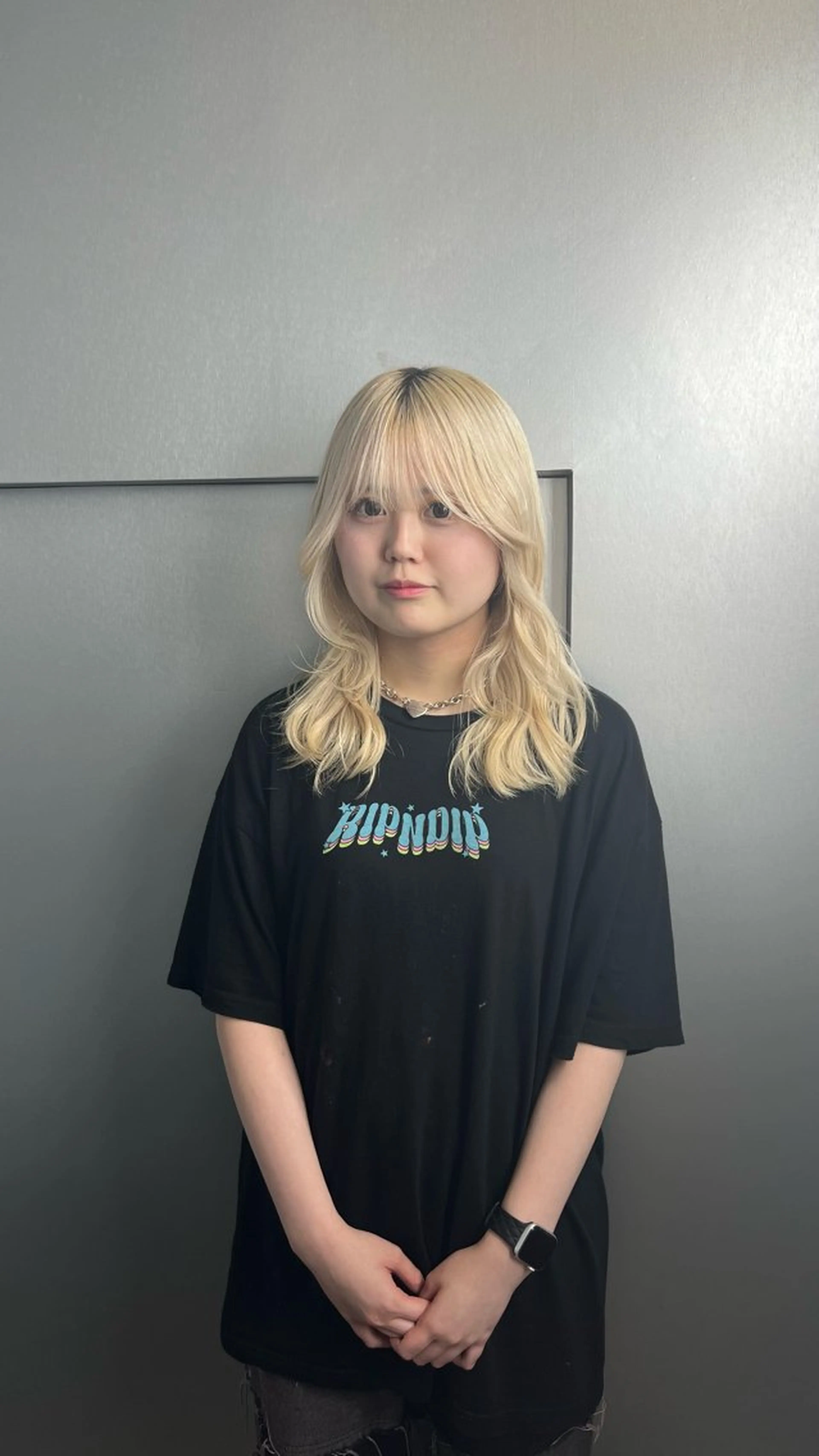 ミディアム 韓国風ヘア レイヤーカット ヘアカラー トリートメント ヘアセット 韓国風艶カラー 🇰🇷🩶/REIのヘアスタイル