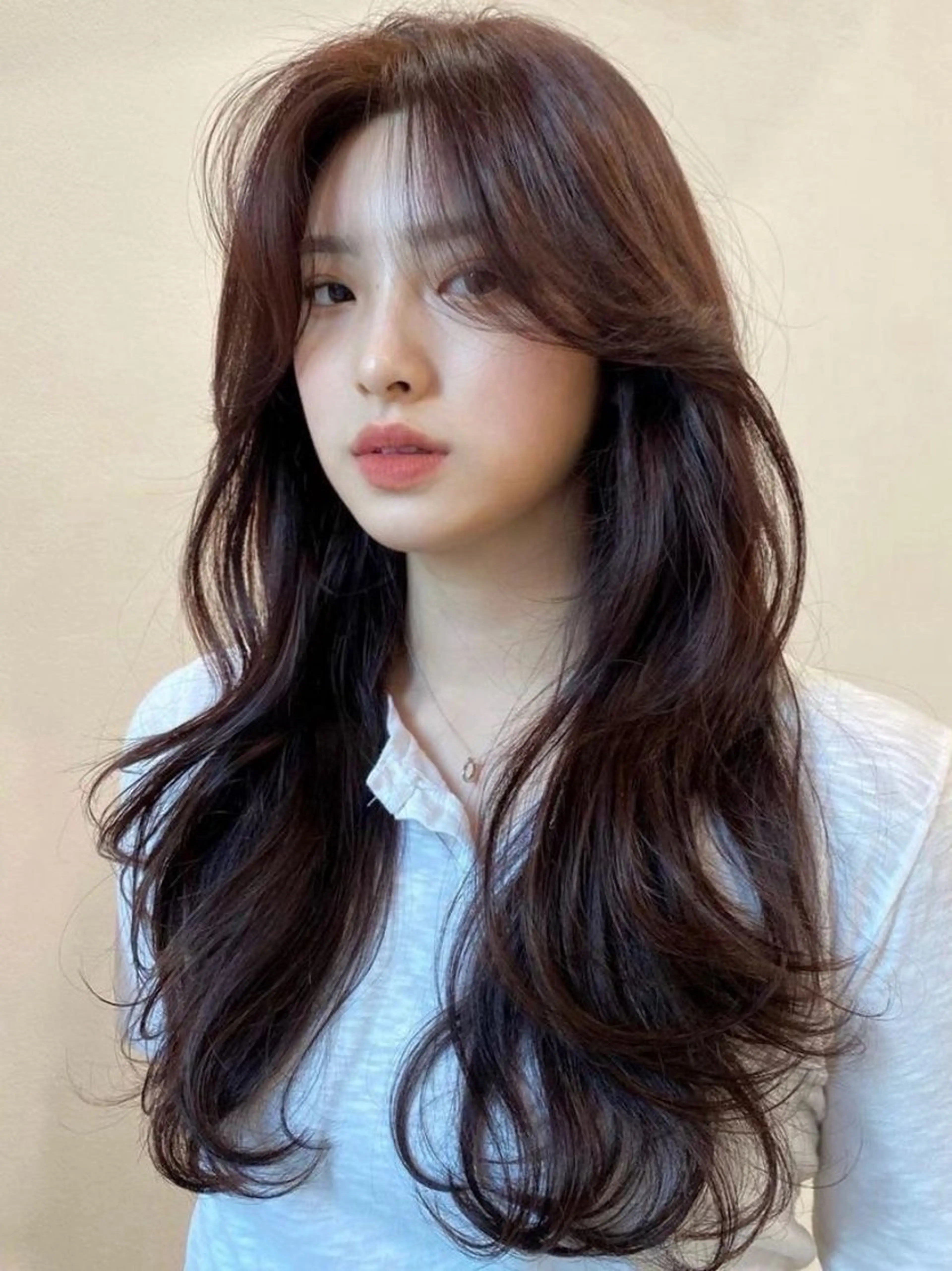 セミロング カラー カット ヘアカラー トリートメント 垢抜けヘア 韓国ヘア銀座近下菜央のヘアスタイル