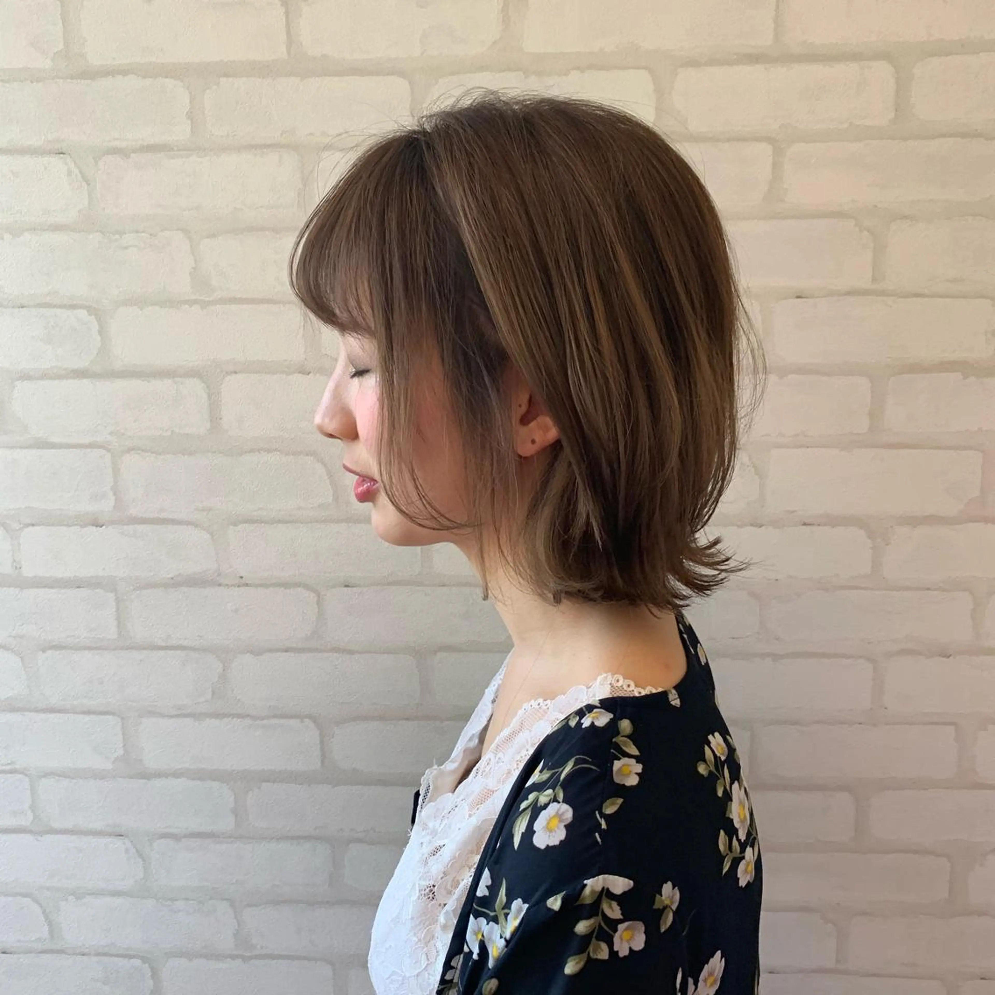 ミディアム カット ヘアカラー トリートメント 高橋 一矢のヘアスタイル