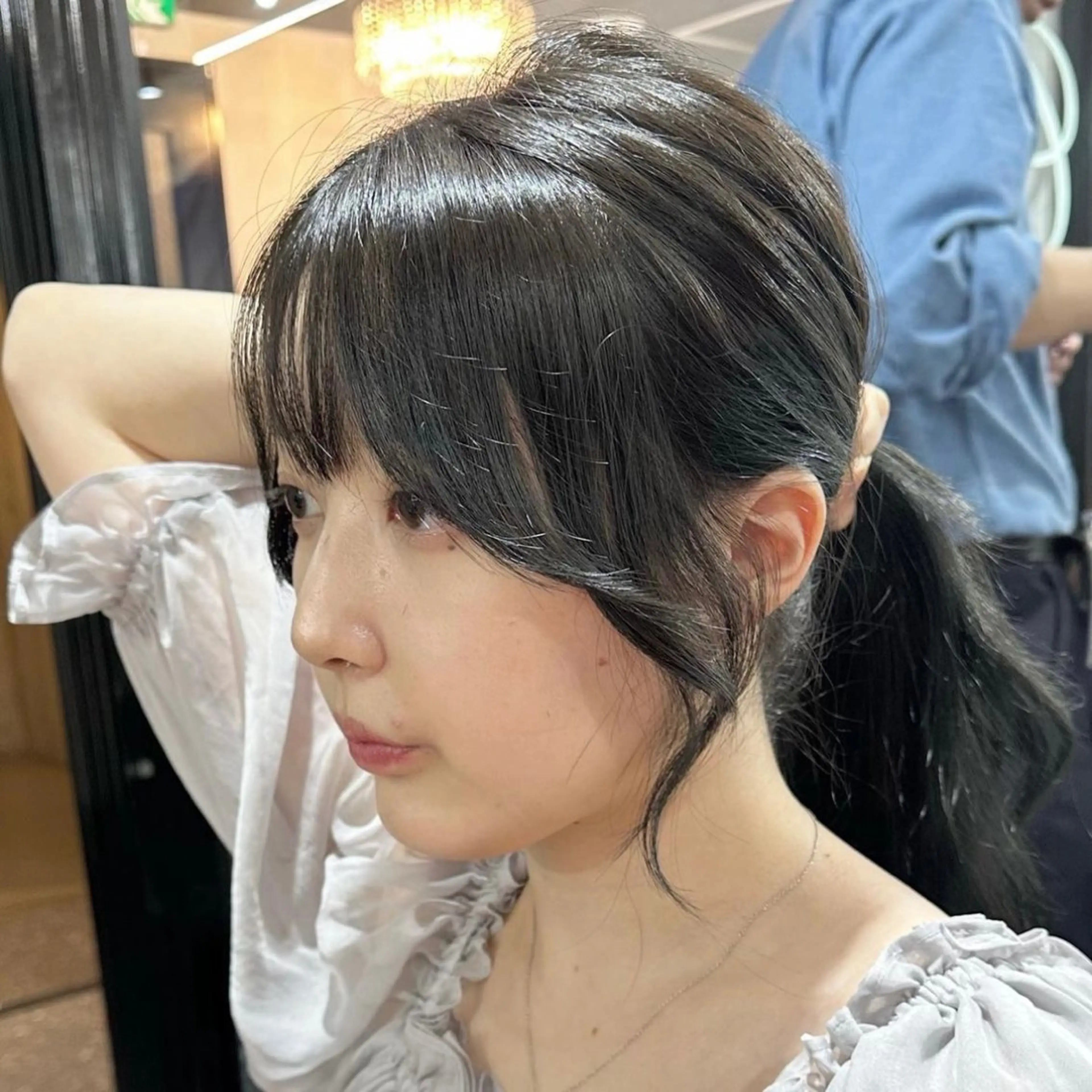 ロング カラー カット ヘアカラー トリートメント 韓国風レイヤー🗝要 暗透カラー📓吉祥寺のヘアスタイル