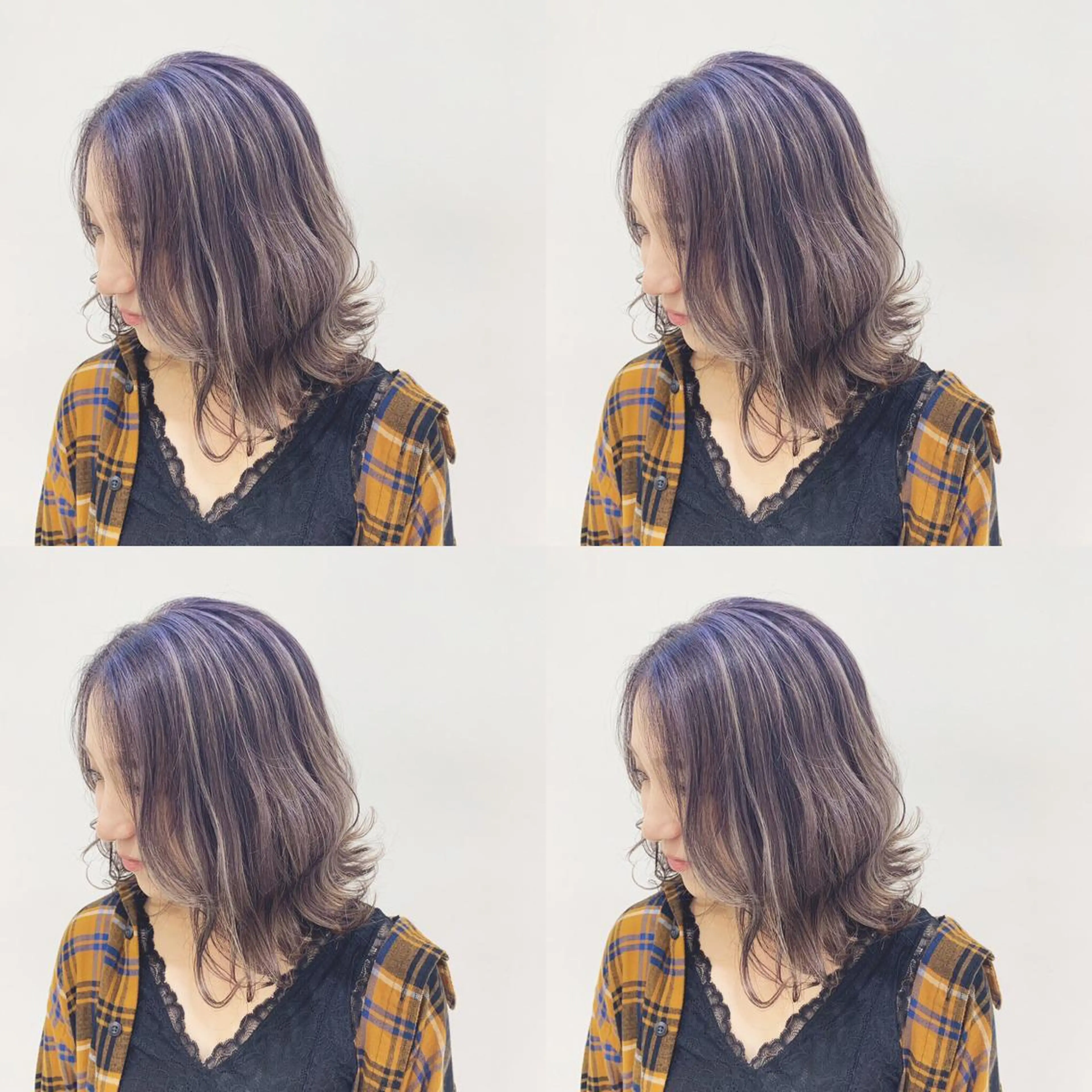 セミロング カラー ハイライトカラー ハイライト 🌻Insta指名 NO.1🌻Shoのヘアスタイル