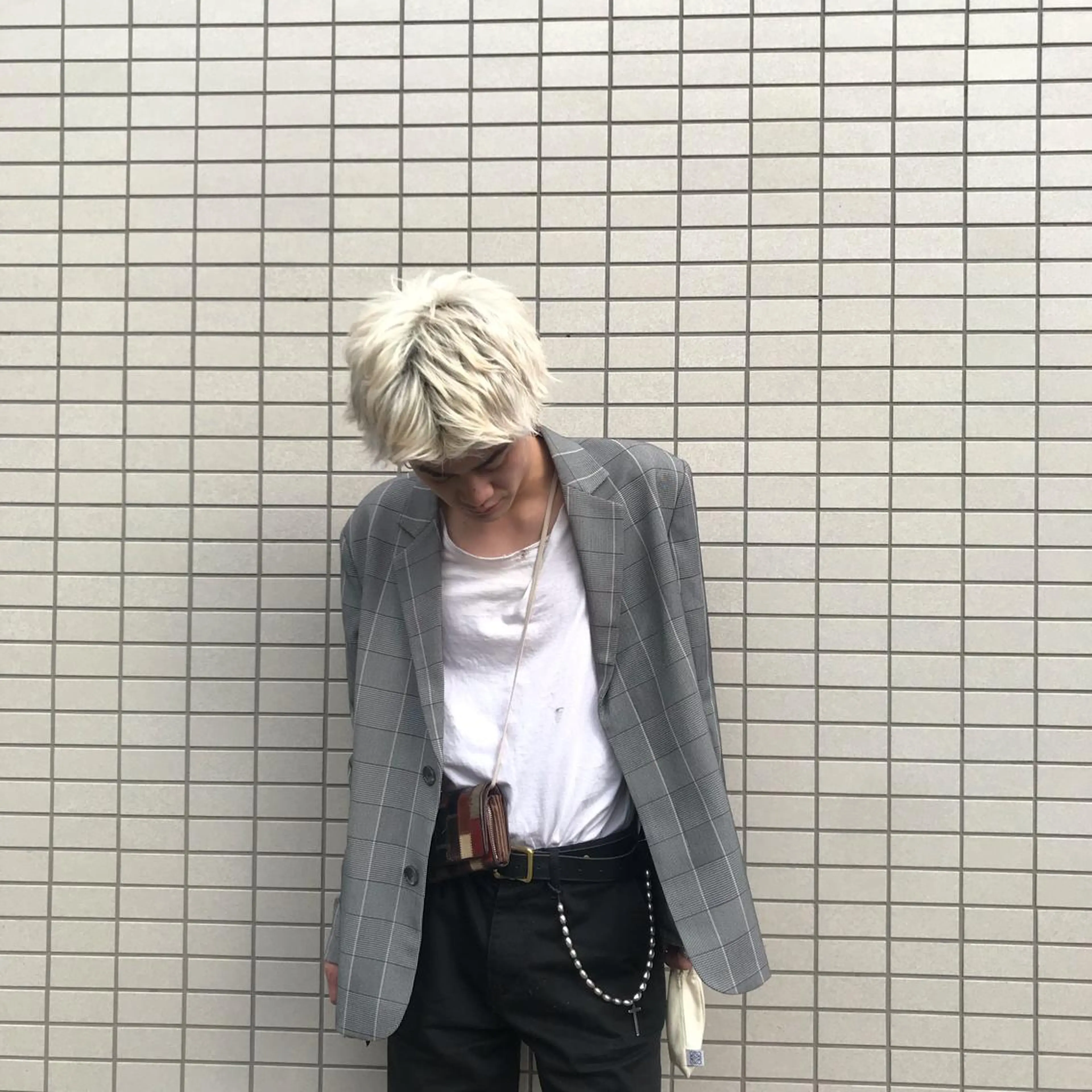 ショート カラー メンズ 🇰🇷カルマパーマ kaito🇰🇷のヘアスタイル