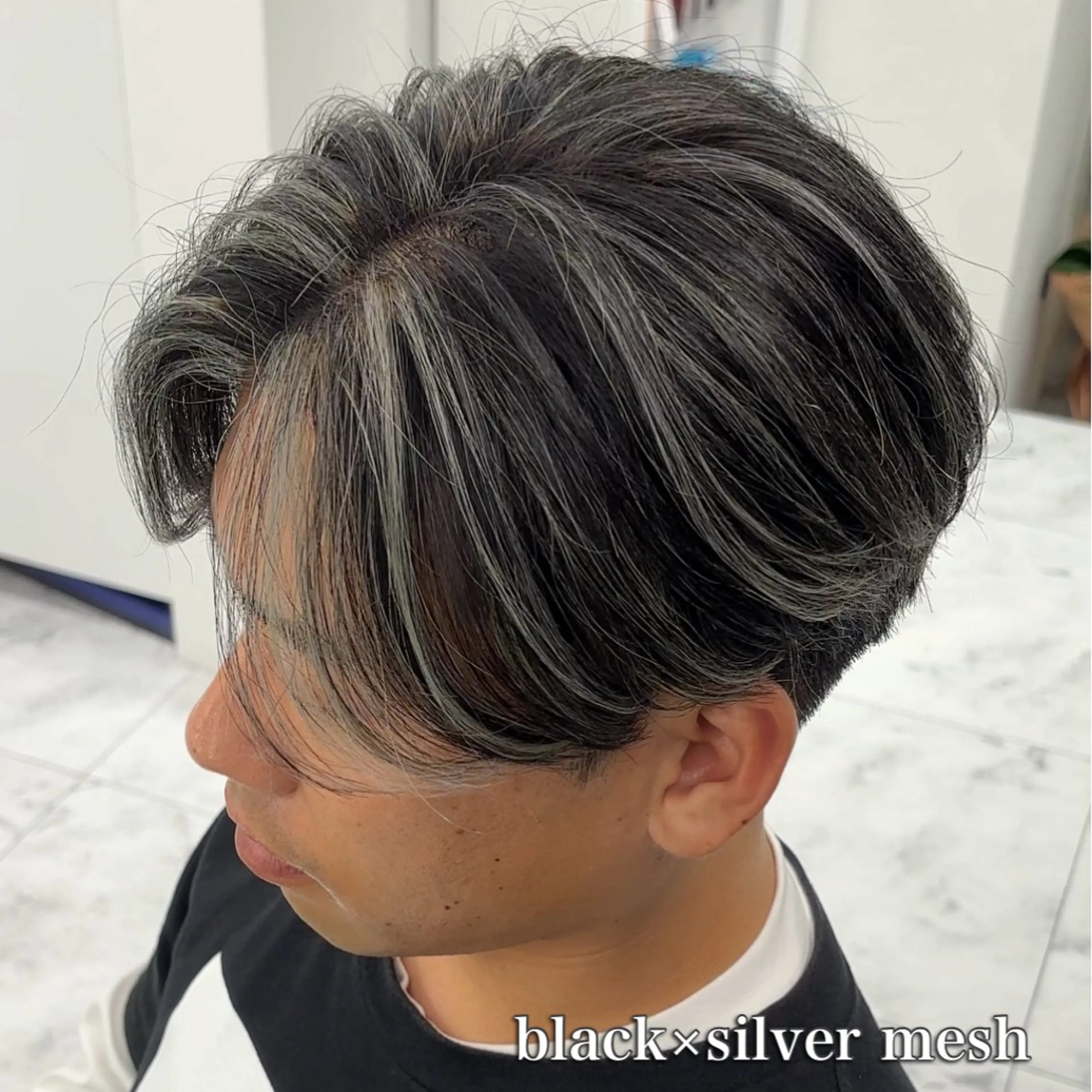 カラー メンズ ヘアカラー 𝐚𝐨𝐢 メンズ ‪‪/メッシュのヘアスタイル