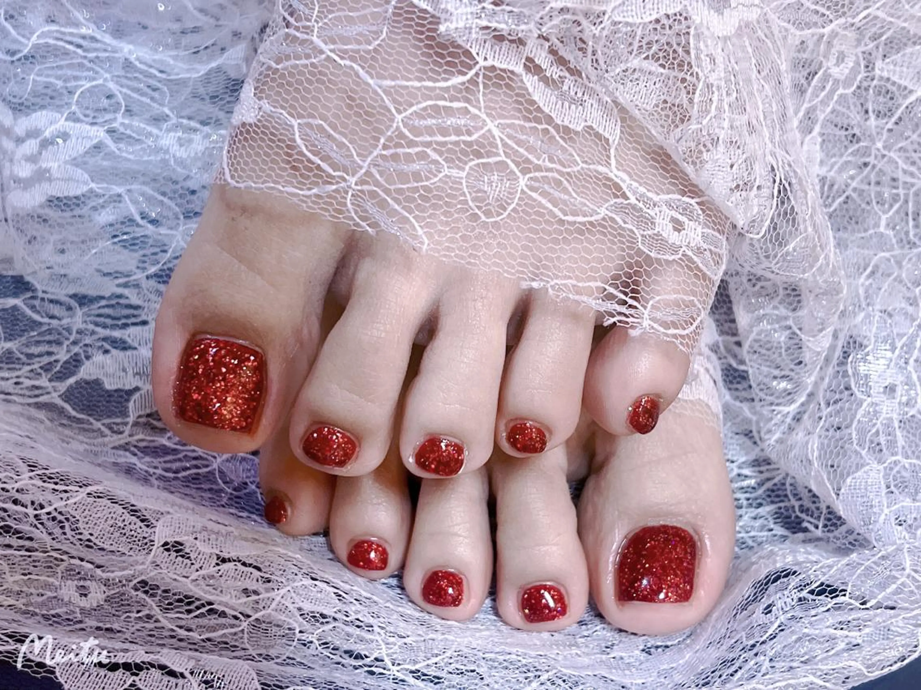 ネイル クリアネイル 長さ出し フットネイル フレンチネイル 氷ネイル・うるうるネイル Moana Nail 長さだし専門店のネイルデザイン