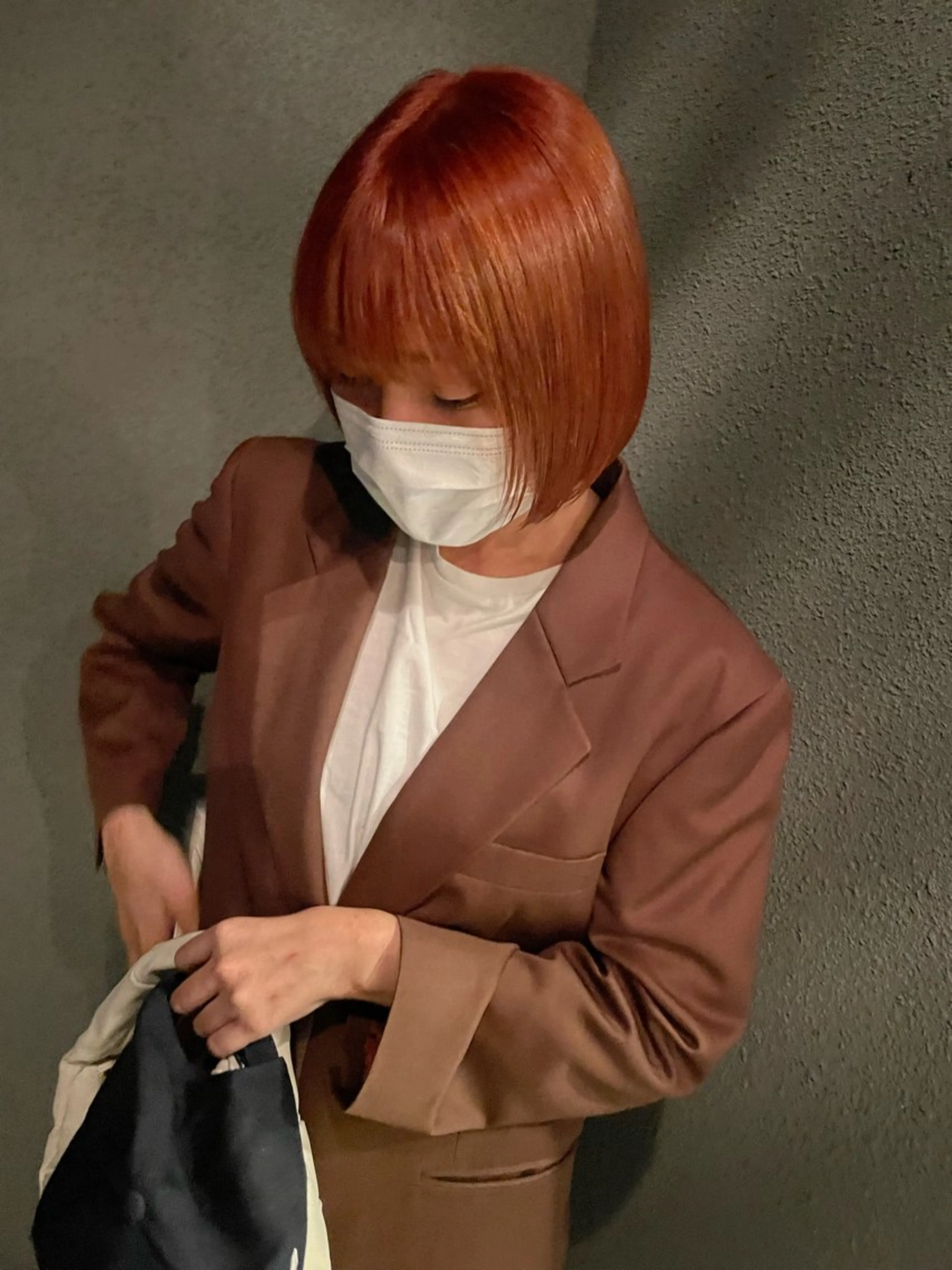 カラー ブラウンカラー オレンジ オレンジブラウン ヘアカラー 透明感カラー/ボブ misaki °＊のヘアスタイル