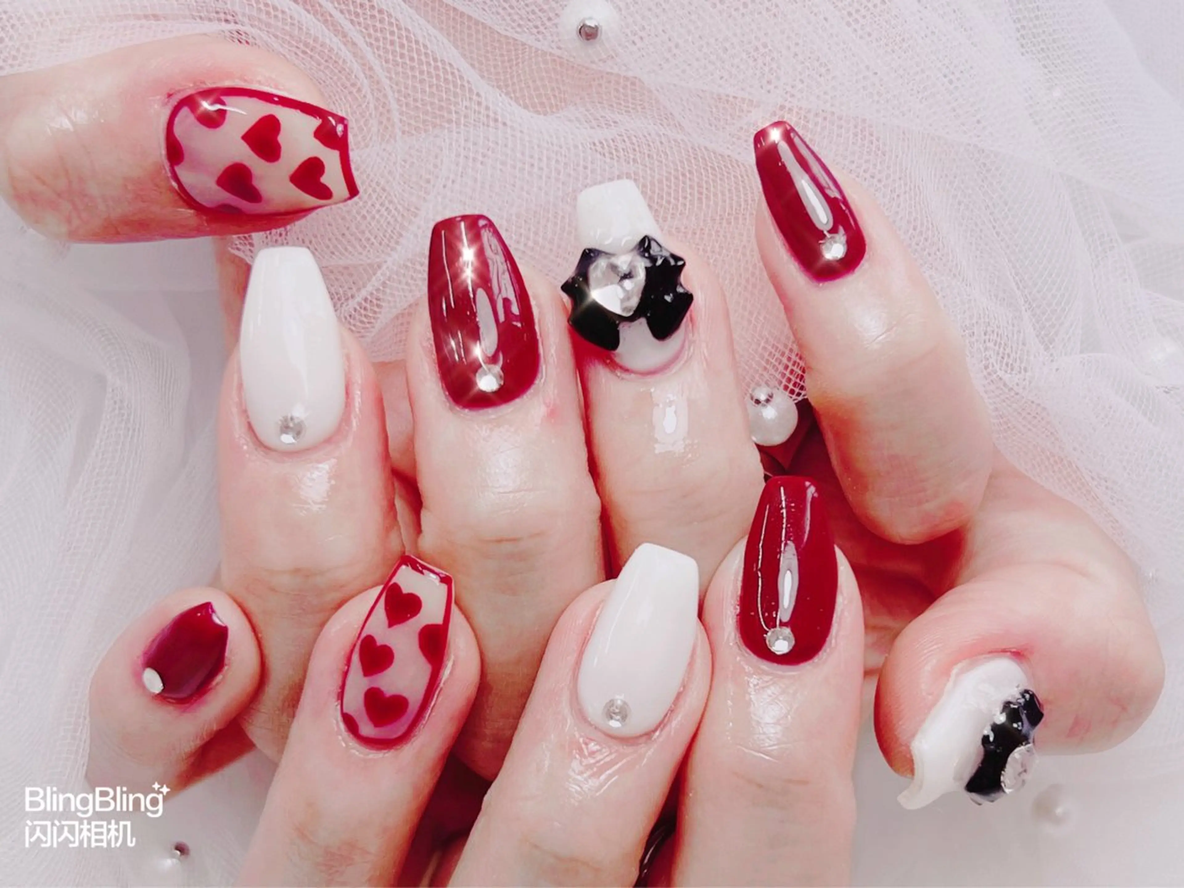 ネイル ハート 持ち込み Candy nailのネイルデザイン
