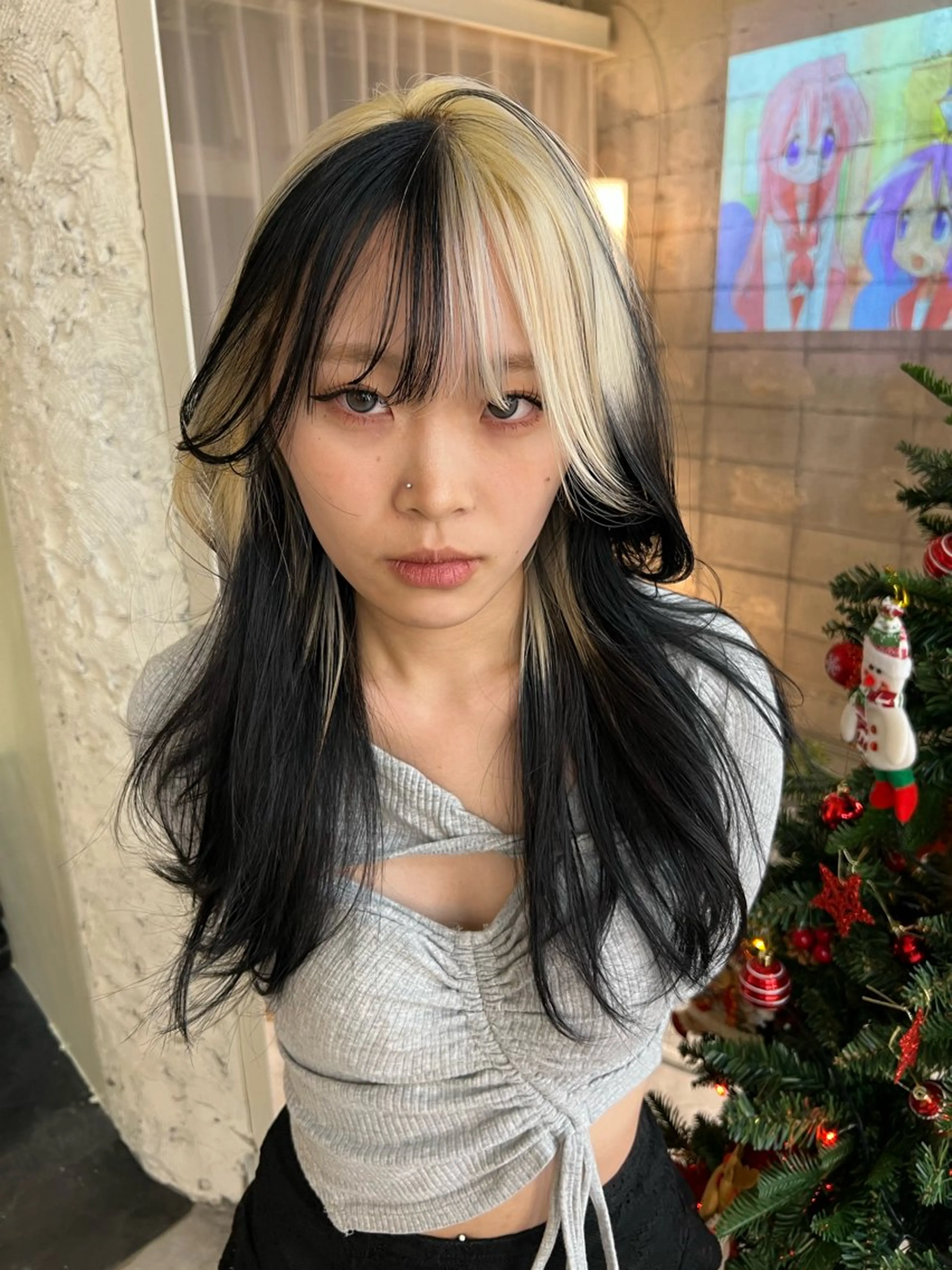 ロング カラー カット ヘアカラー haco＋所属・圧倒的デザイン力 店長🎨RENAのヘアスタイル