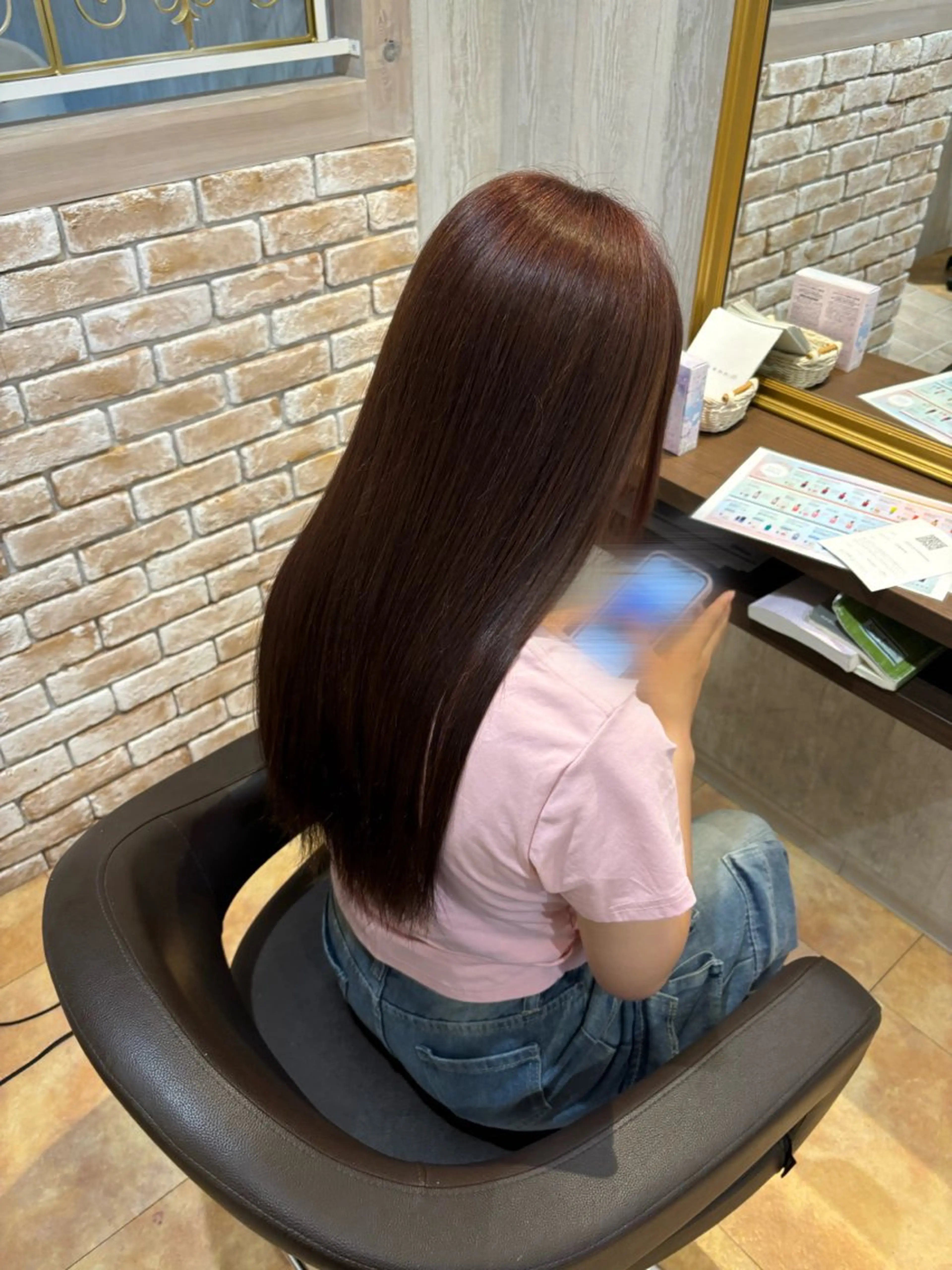 ロング カラー ヘアカラー トリートメント yui🥀/ボブ /暖色/レディースのヘアスタイル