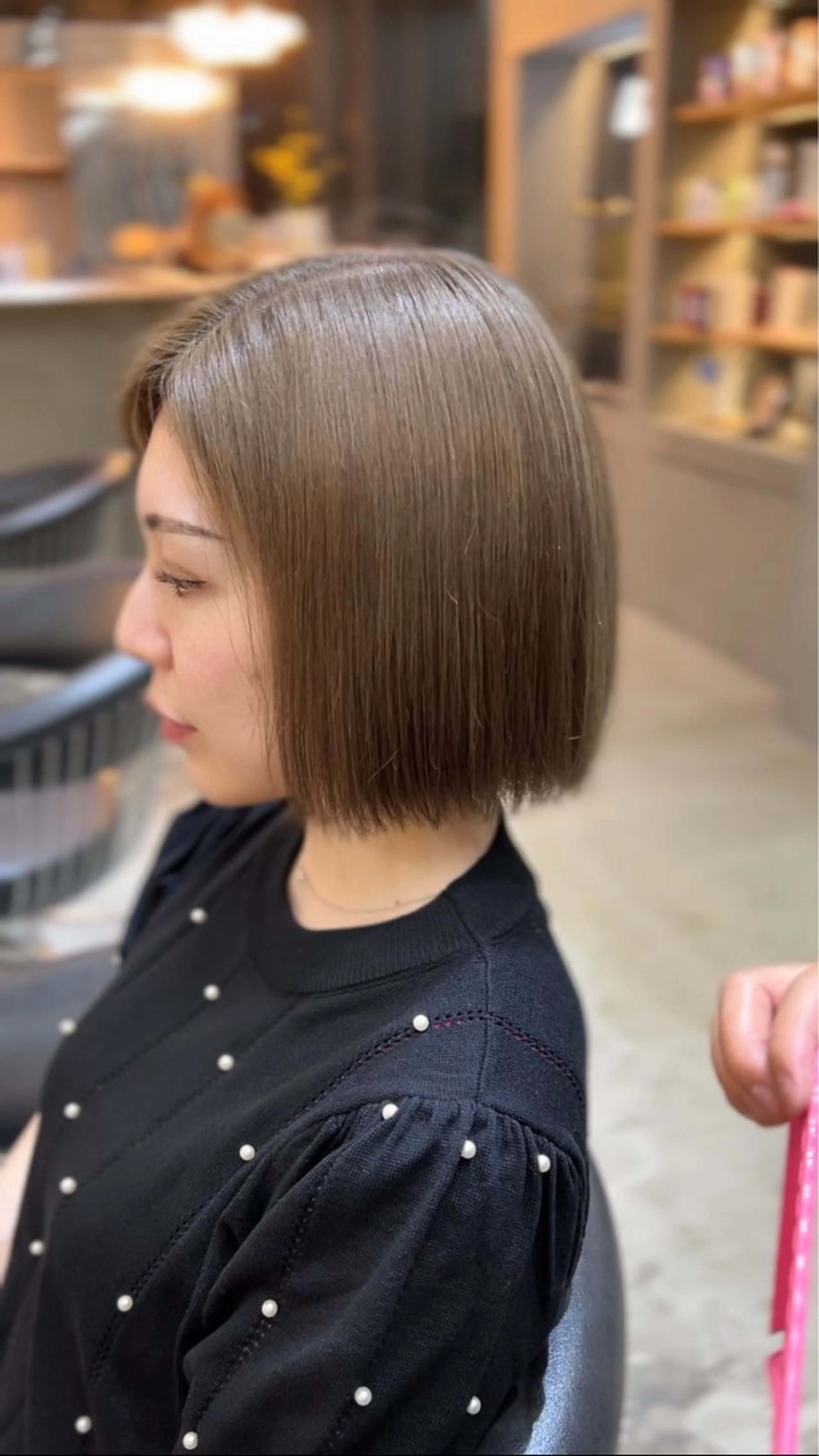 ミディアム ボブ レイヤーカットモデル ショートカット/颯大のヘアスタイル