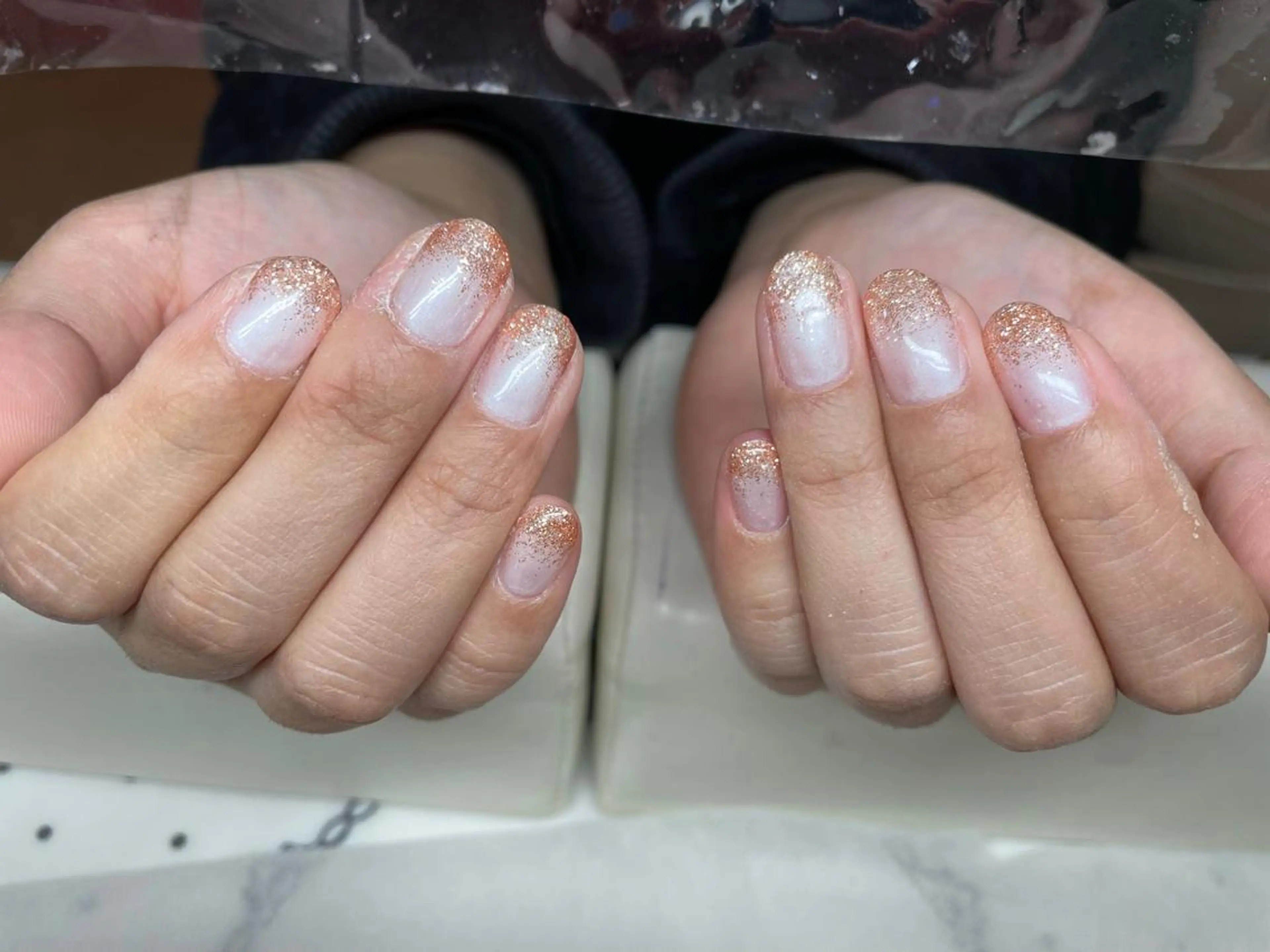 ネイル ラメ(グリッター) ラメグラデーション ワンカラーネイル Minna 　eyelash&nail所属・Minna 河原のネイルデザイン