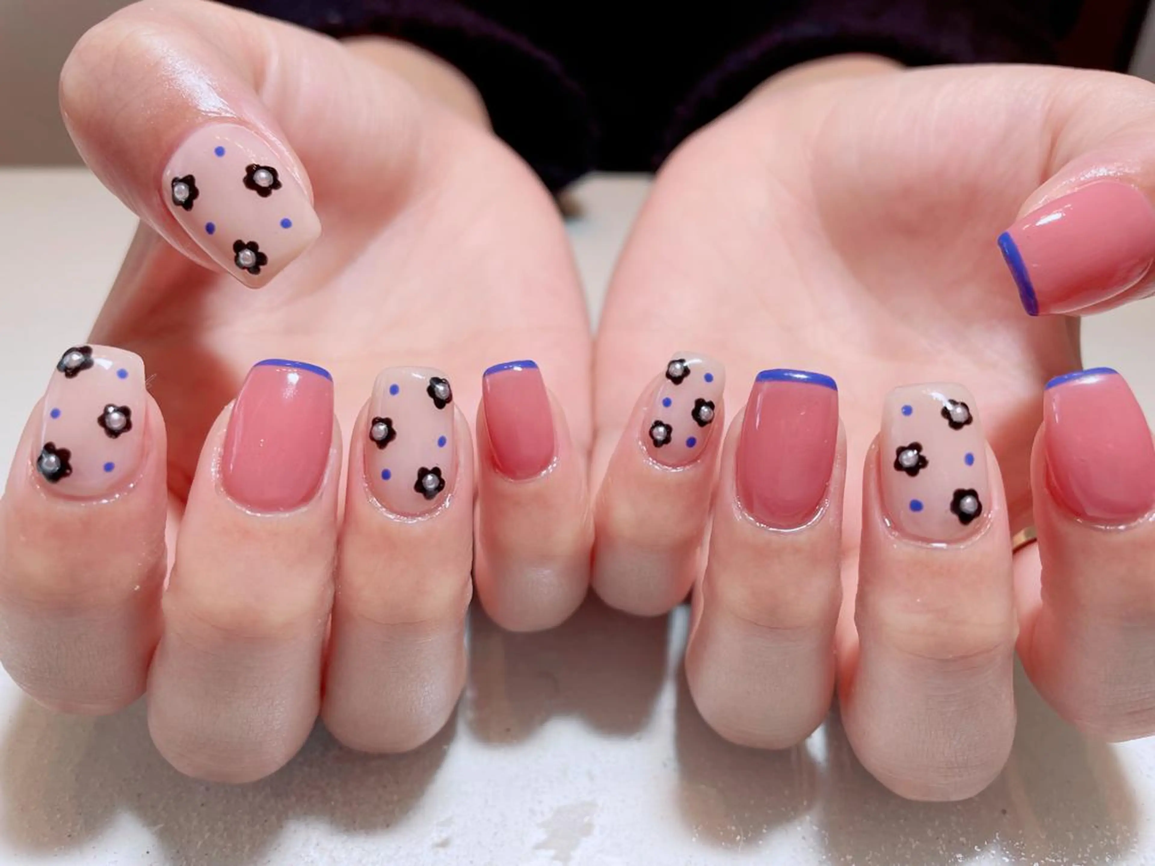 ネイル ジェルネイル マットネイル ミラーネイル ニュアンスネイル オフィスネイル ハンドネイル nail salon ラピスラズリのネイルデザイン