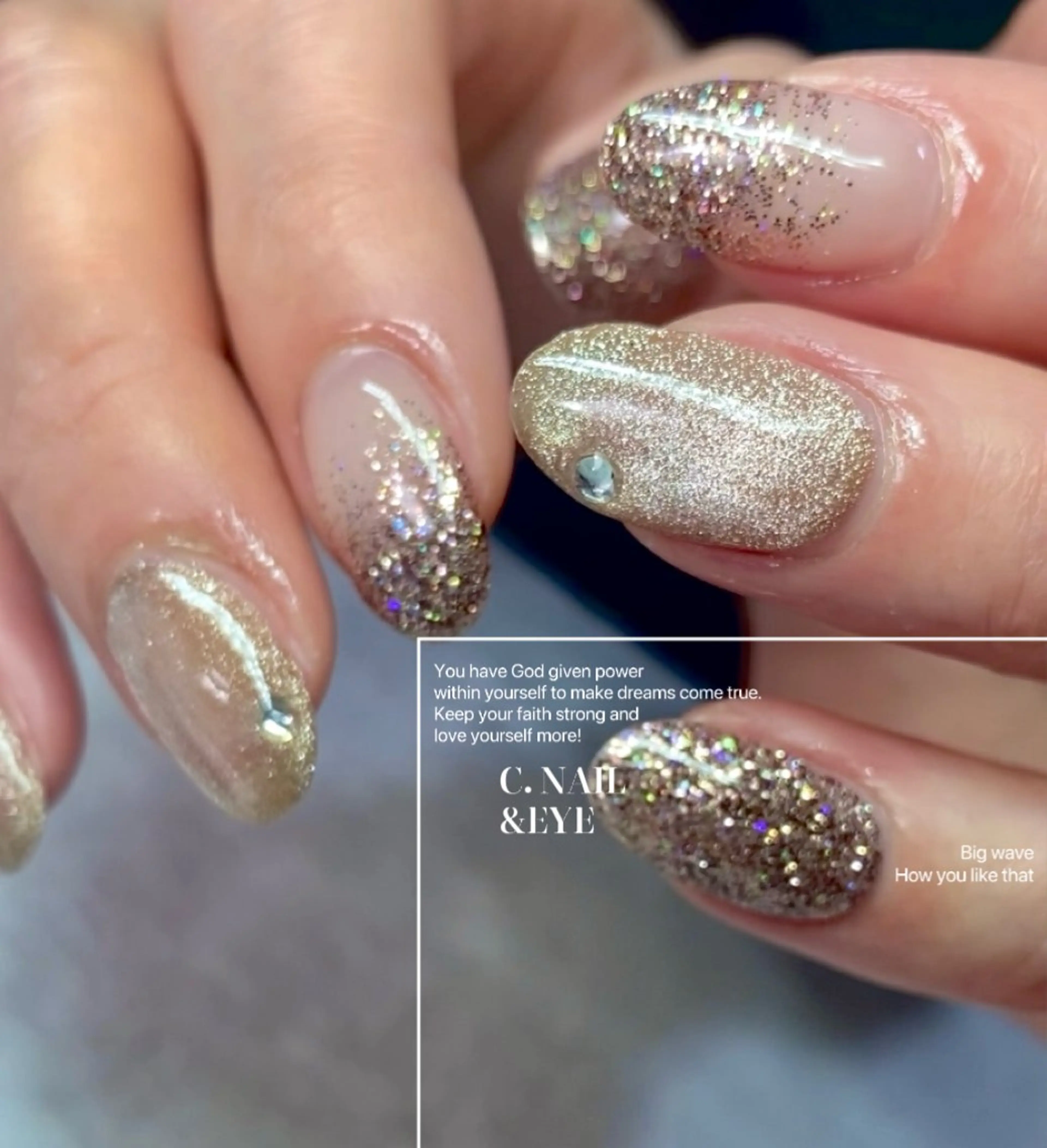 ネイル 入学式 フラッシュネイル フットネイル 卒業式 氷ネイル・うるうるネイル C.Nail &Eye筑紫駅のネイルデザイン