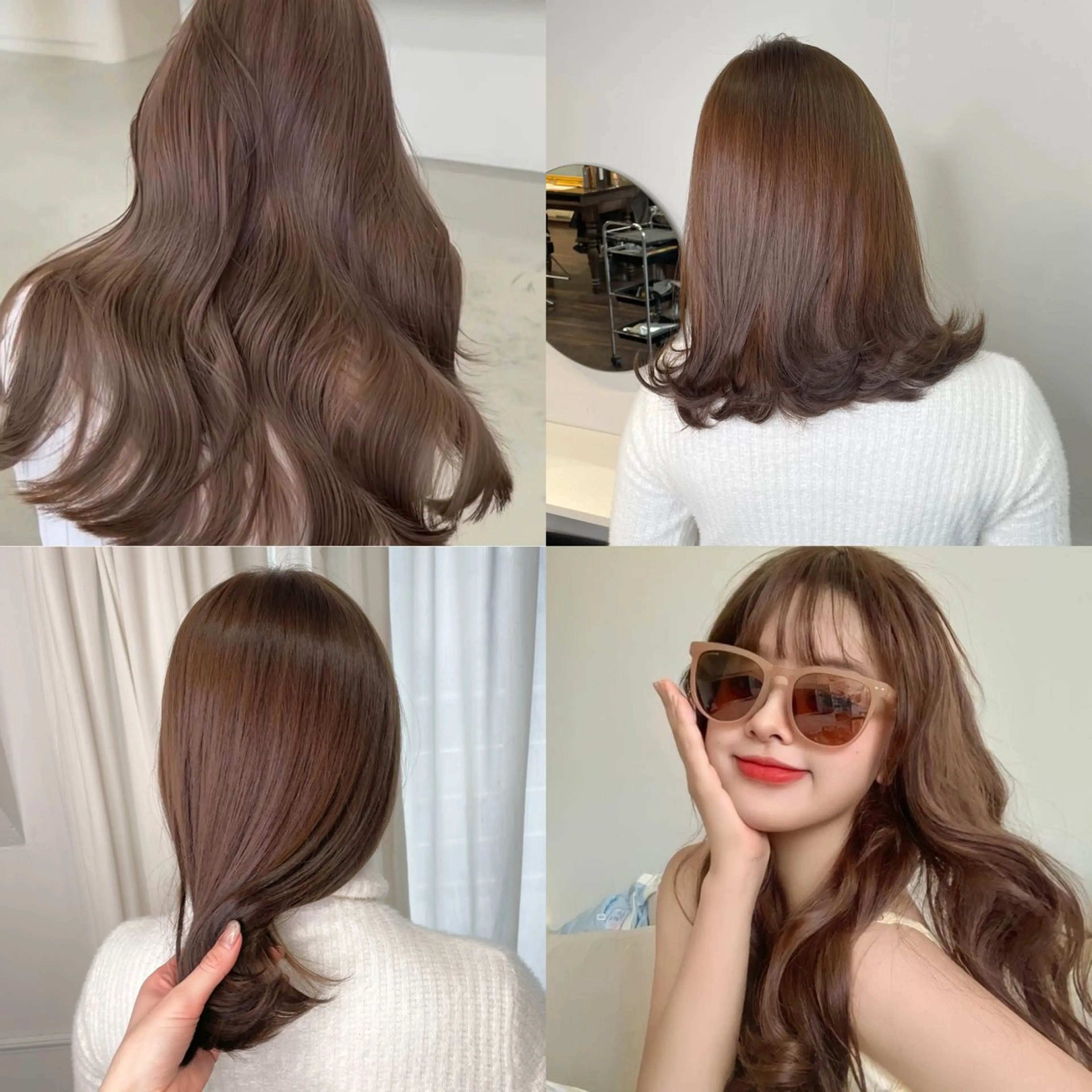 セミロング カラー ヘアアレンジ アッシュ ベージュカラー ブリーチ 透明感カラー ダブルカラー カット ヘアカラー トリートメント maoブリーチ無し 似合わせカラーのヘアスタイル