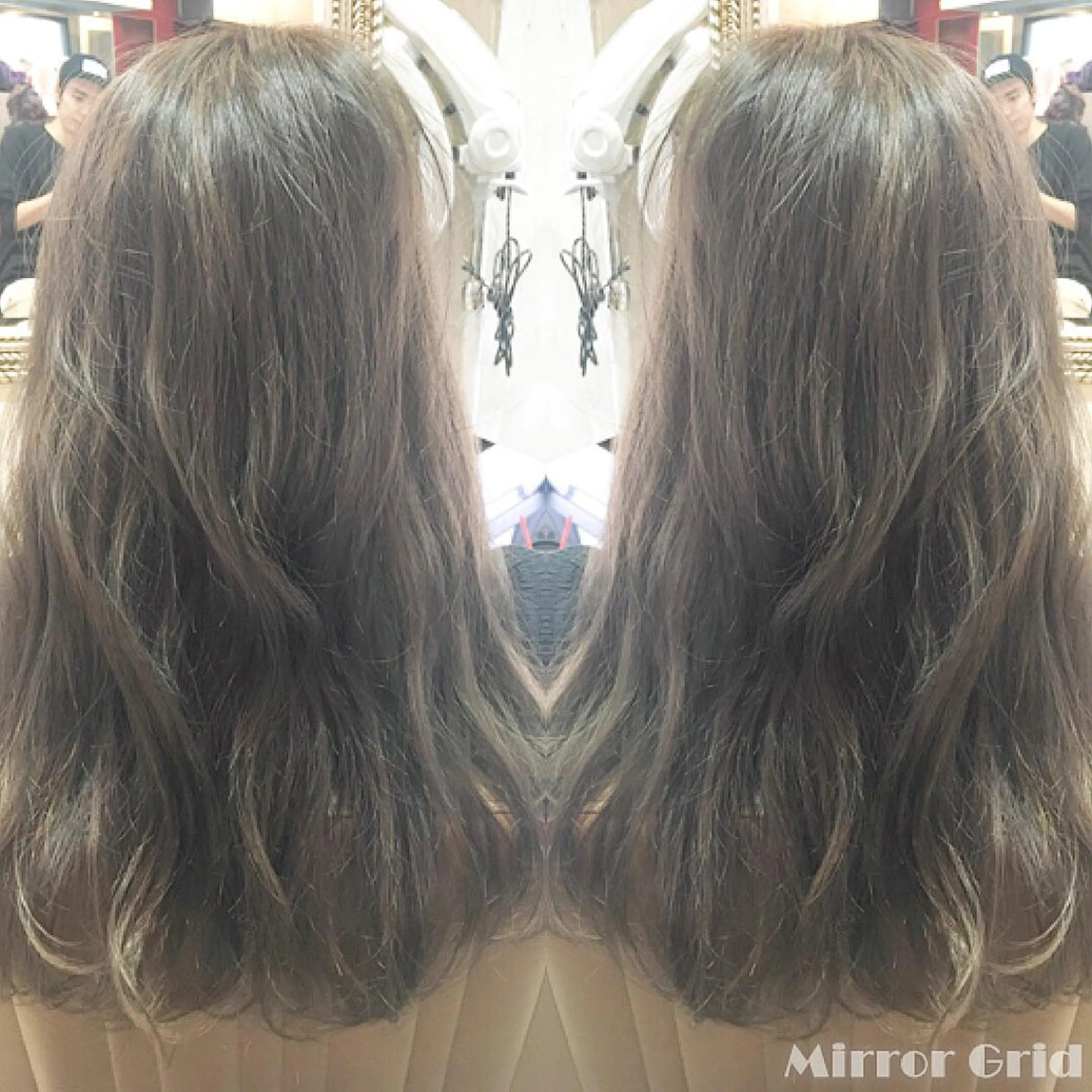 ロング カラー アッシュ ベージュカラー ダブルカラー 外国人風カラー 北條 優輝のヘアスタイル