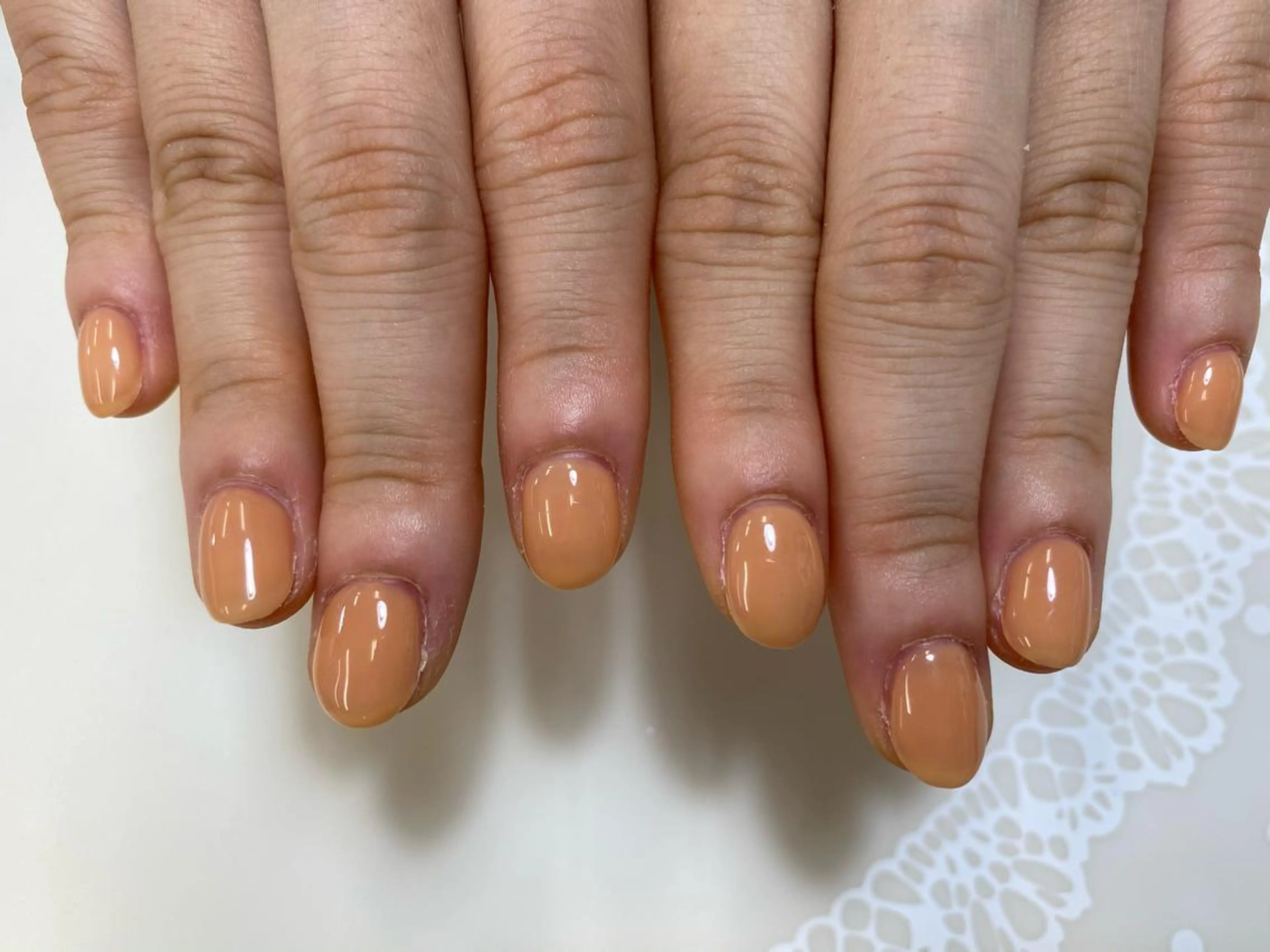 ネイル ワンカラーネイル 巻き爪補正 Umber　Miyaのネイルデザイン