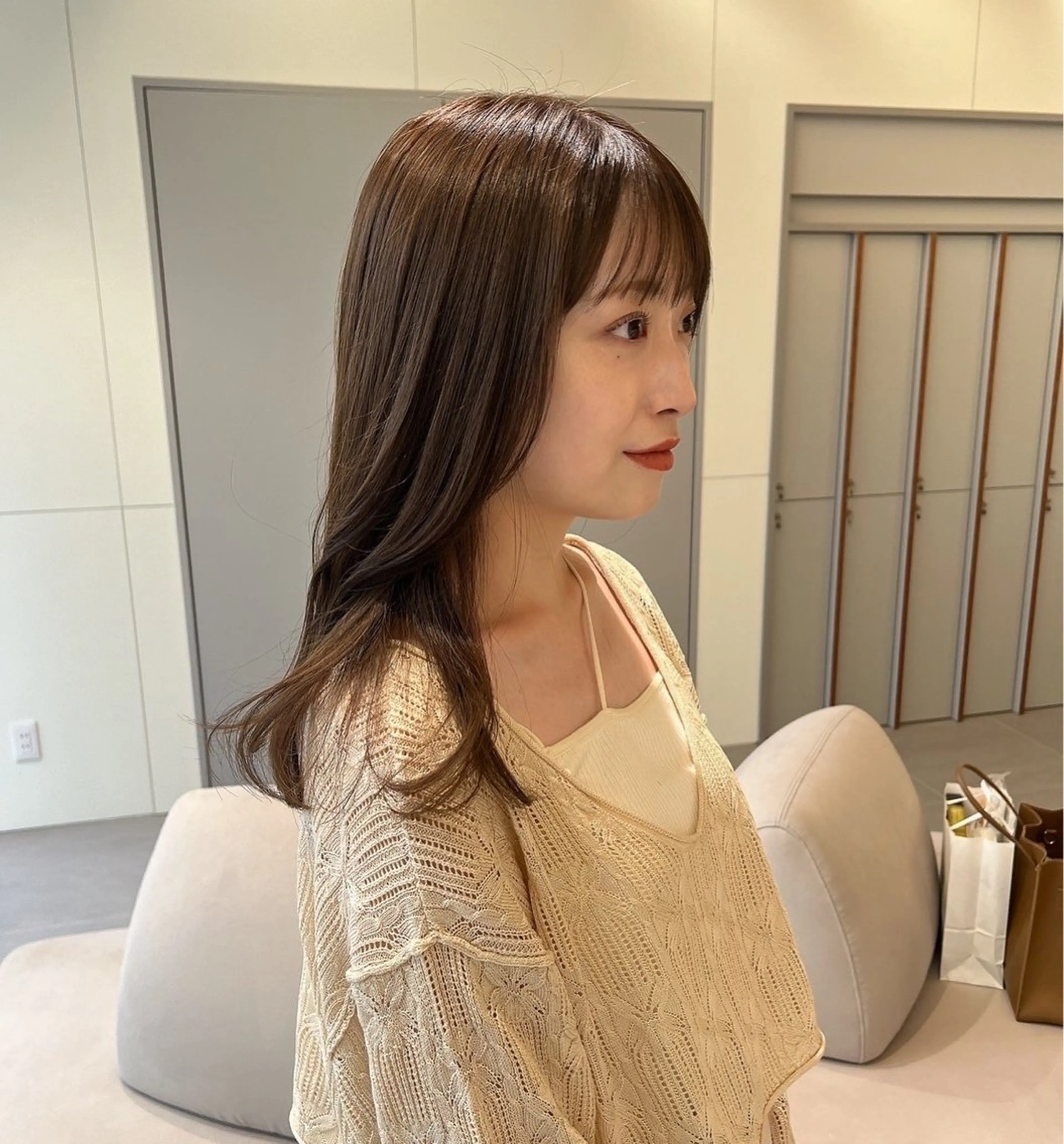 ロング カラー ベージュカラー 透明感カラー ダブルカラー オリーブベージュ ヘアカラー ハイトーン大得意 ×レイヤー🌜aiのヘアスタイル