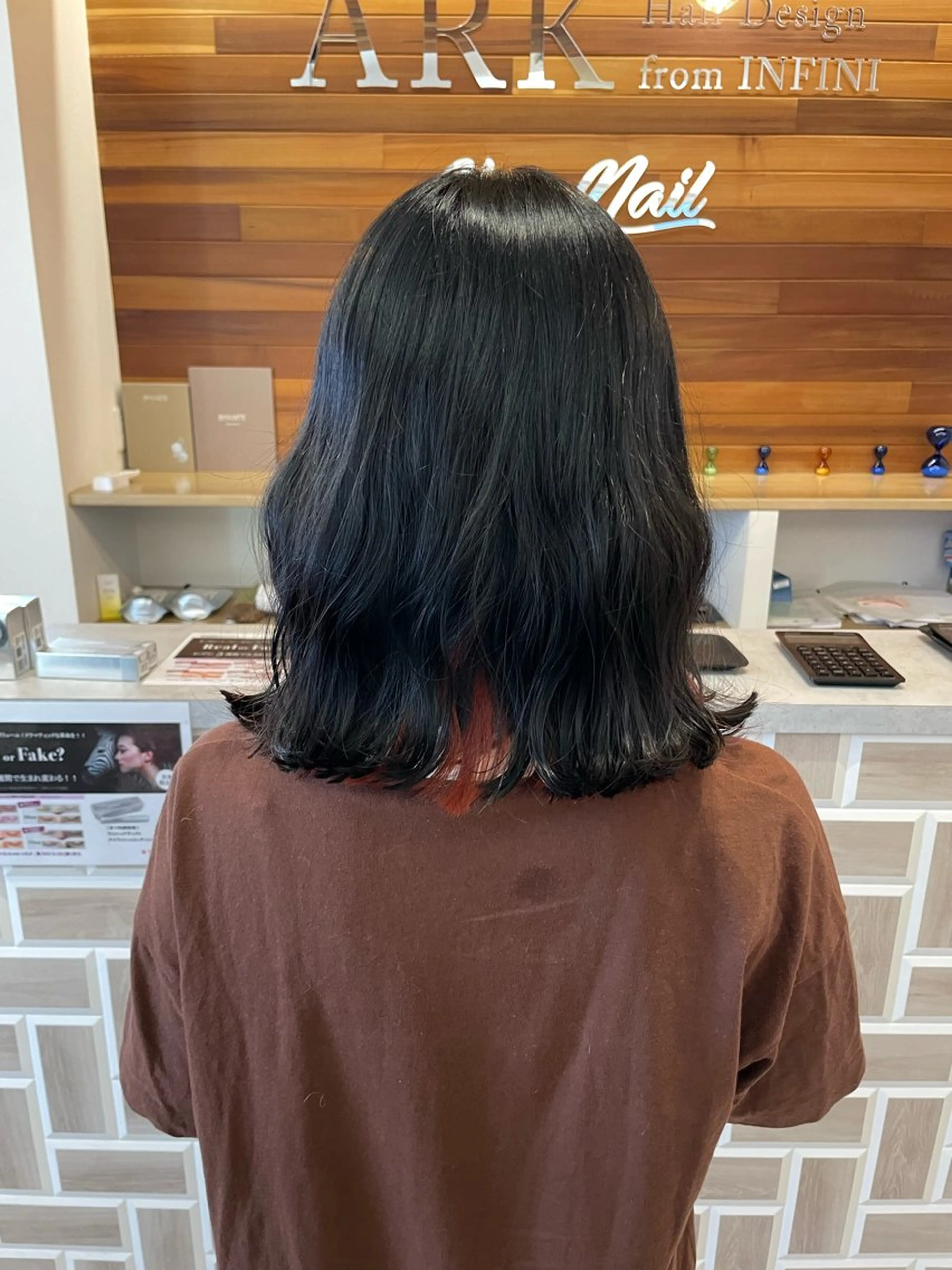 ミディアム カラー ヘアカラー トリートメント riddle hair(駒生)所属・山越 美裕樹のヘアスタイル