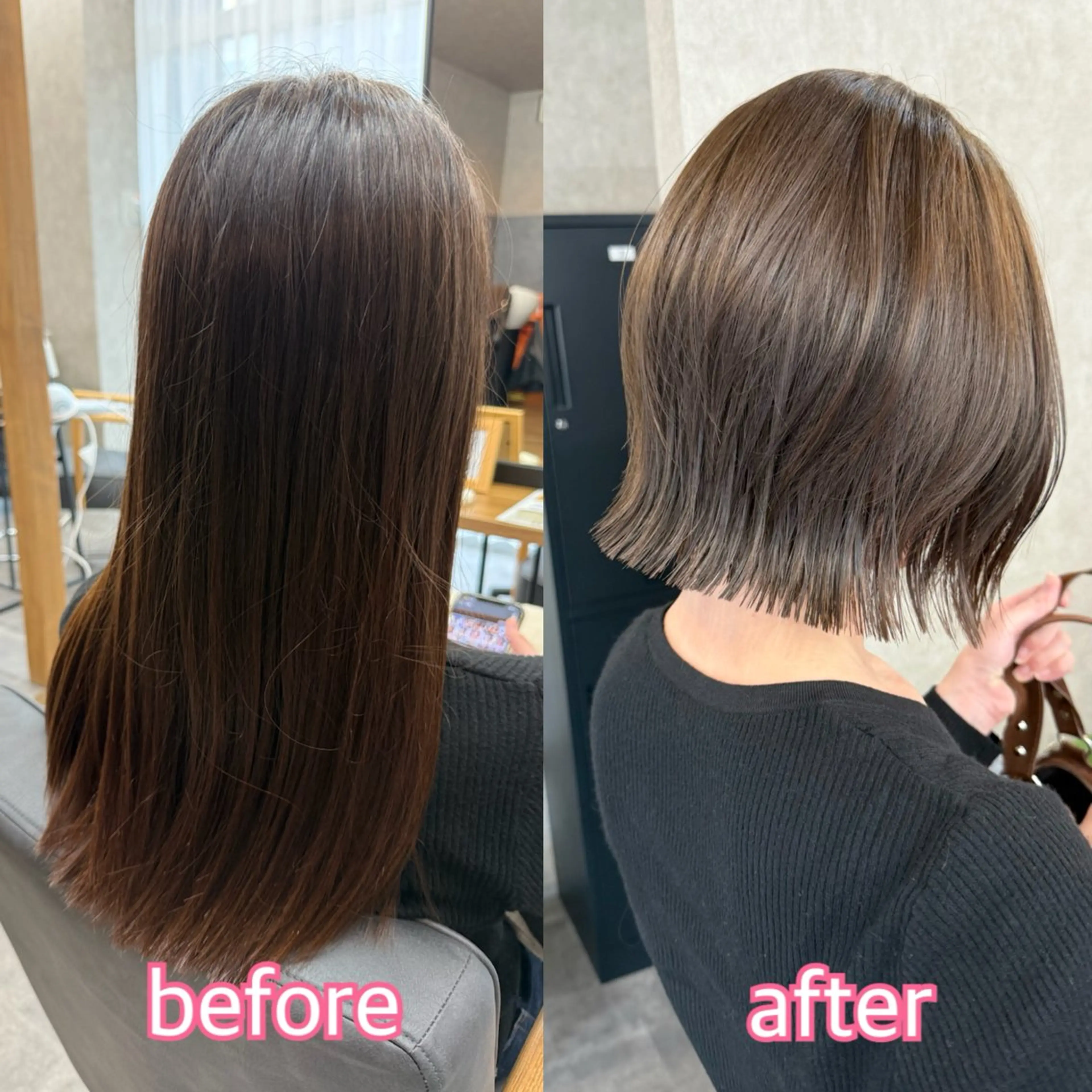 ミディアム ボブレイヤー ボブ レイヤーカット カット ヘアカラー トリートメント 似合わせボブ🎀🫧 千葉 優希のヘアスタイル