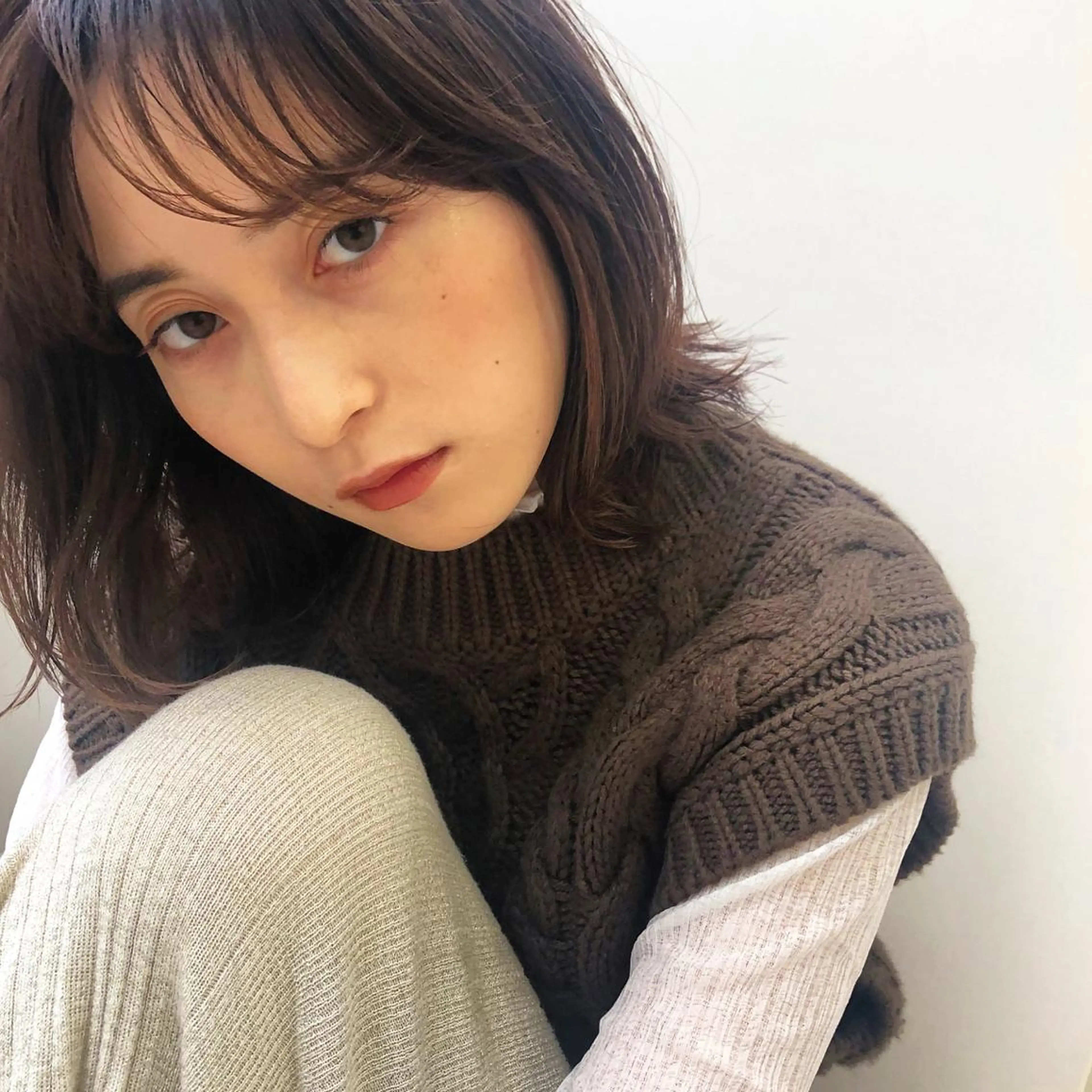 セミロング カラー GLROW haruhiのヘアスタイル