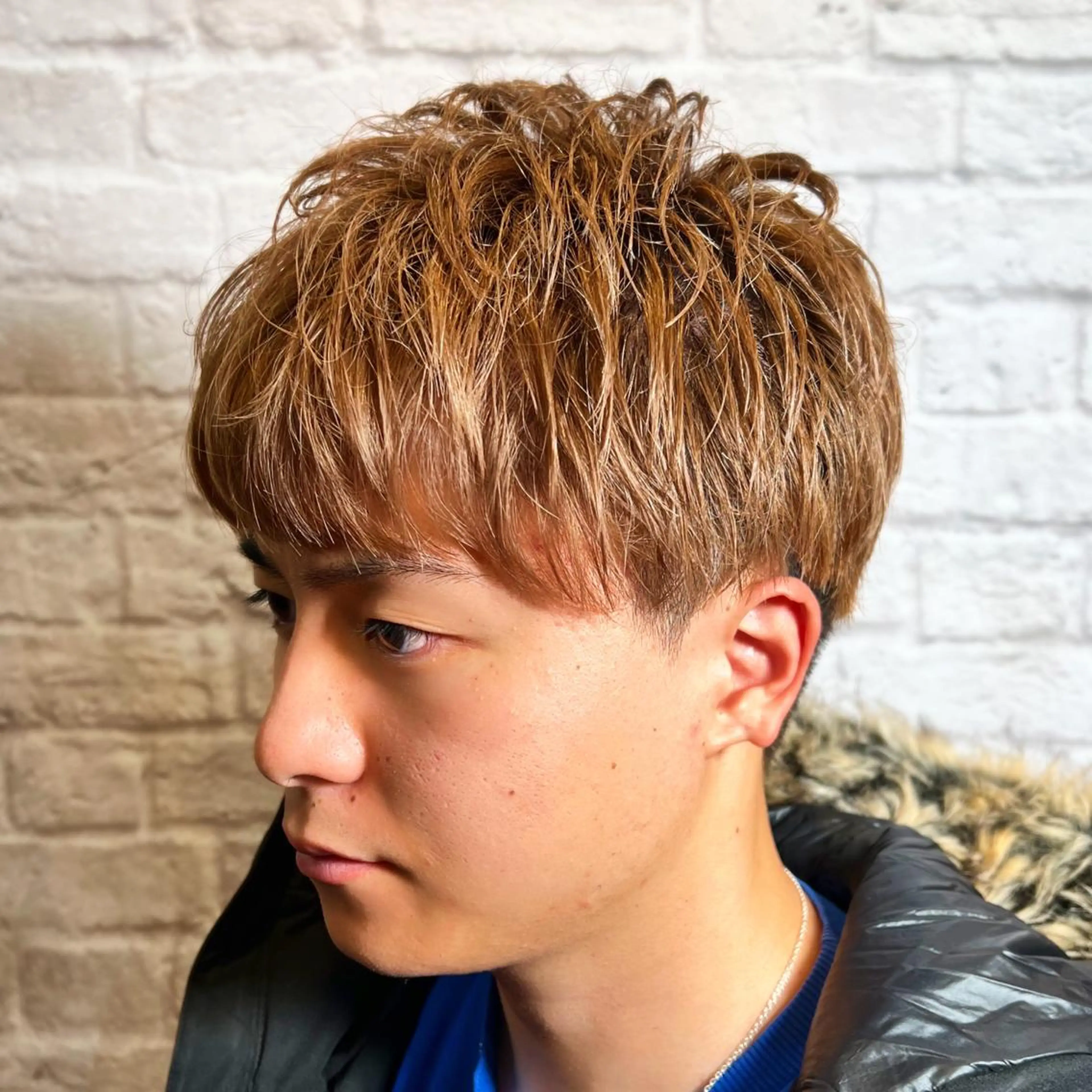 ミディアム カラー パーマ ヘアアレンジ メンズ カット ヘアセット メンズカット/パーマ 山崎航平💈のヘアスタイル