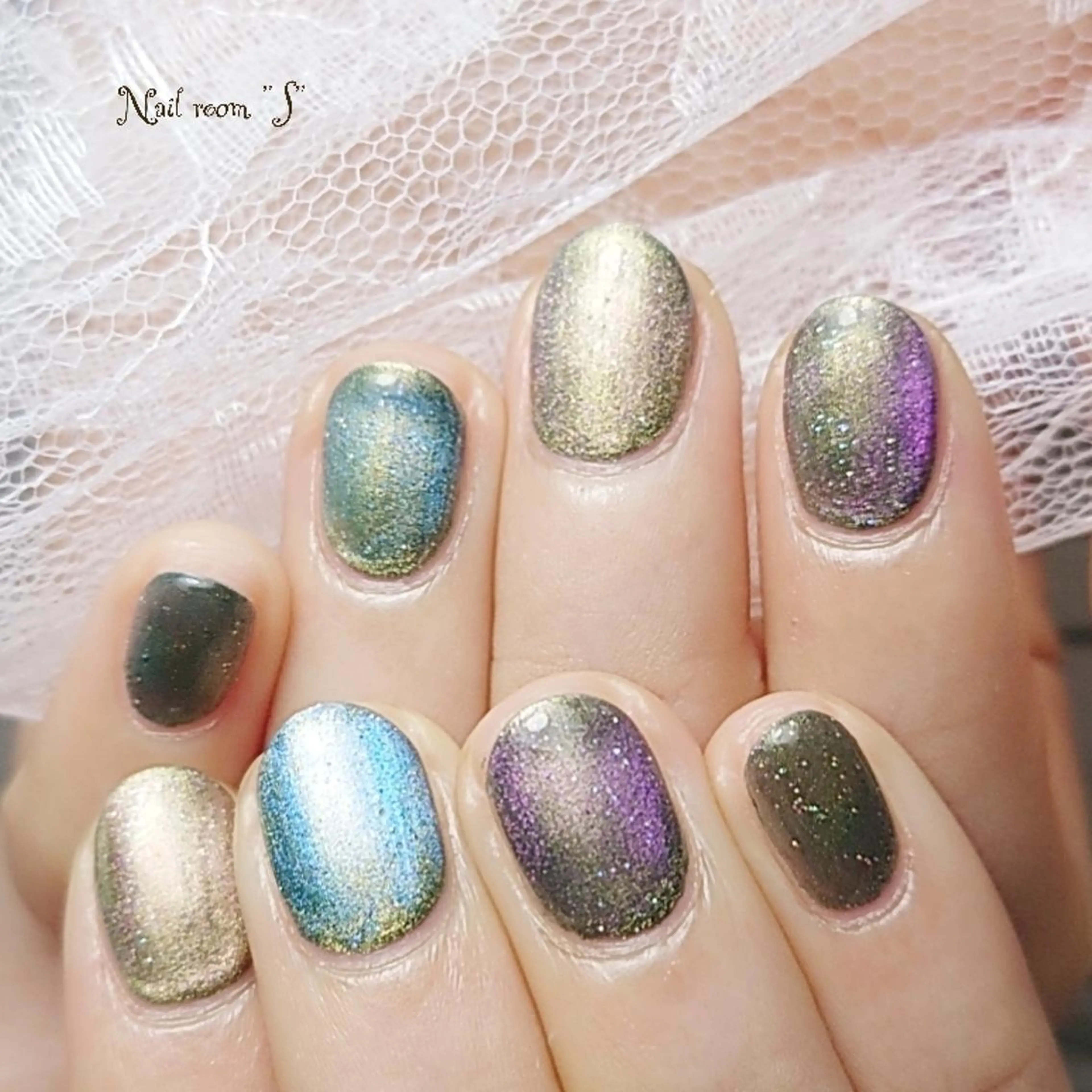 ネイル マグネットネイル Nail room  "S"  SAKAIのネイルデザイン