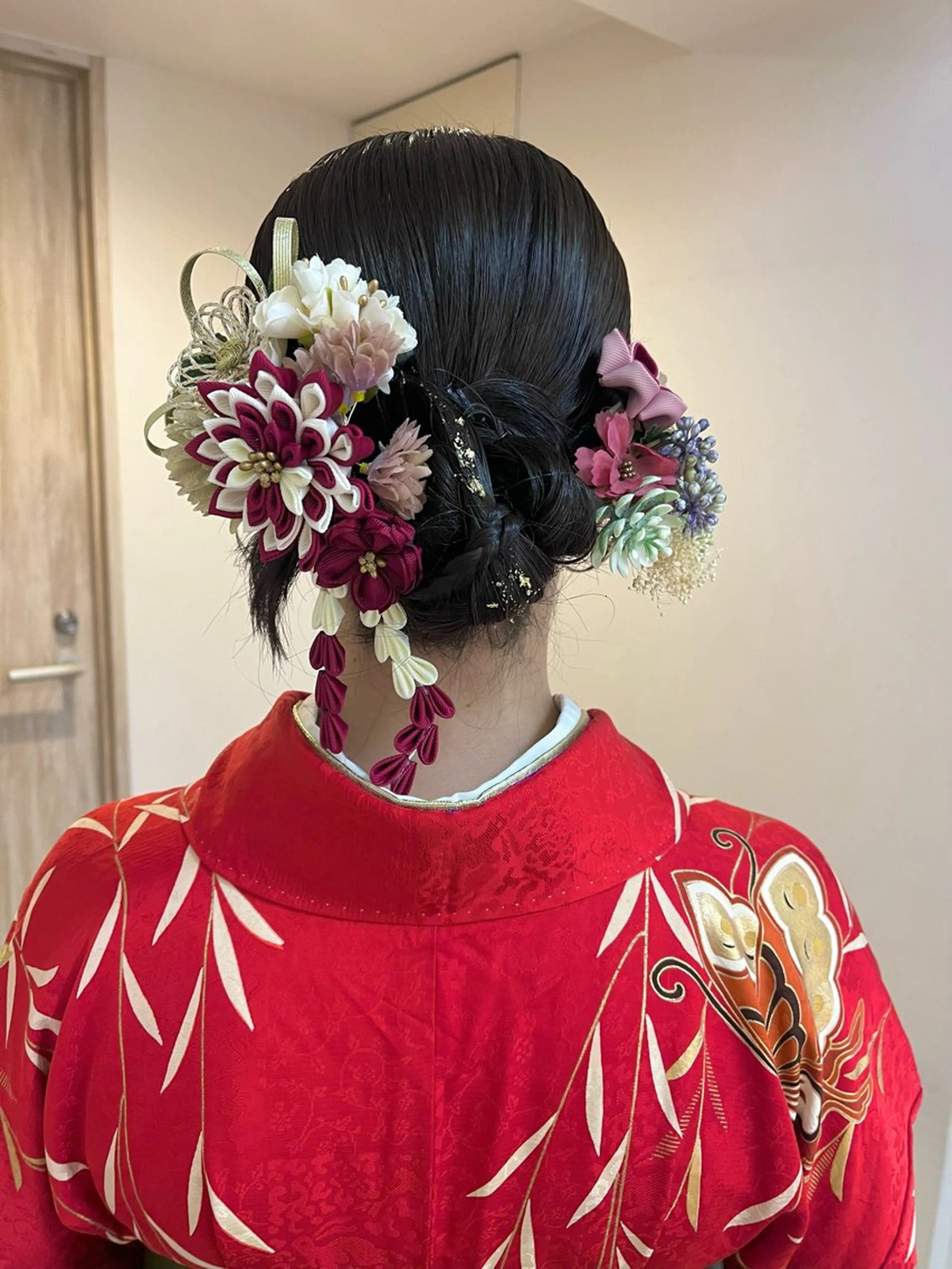 ミディアム ヘアアレンジ 成人式 着付け ショート・ボブ/ 柔らかベージュのその他イメージ