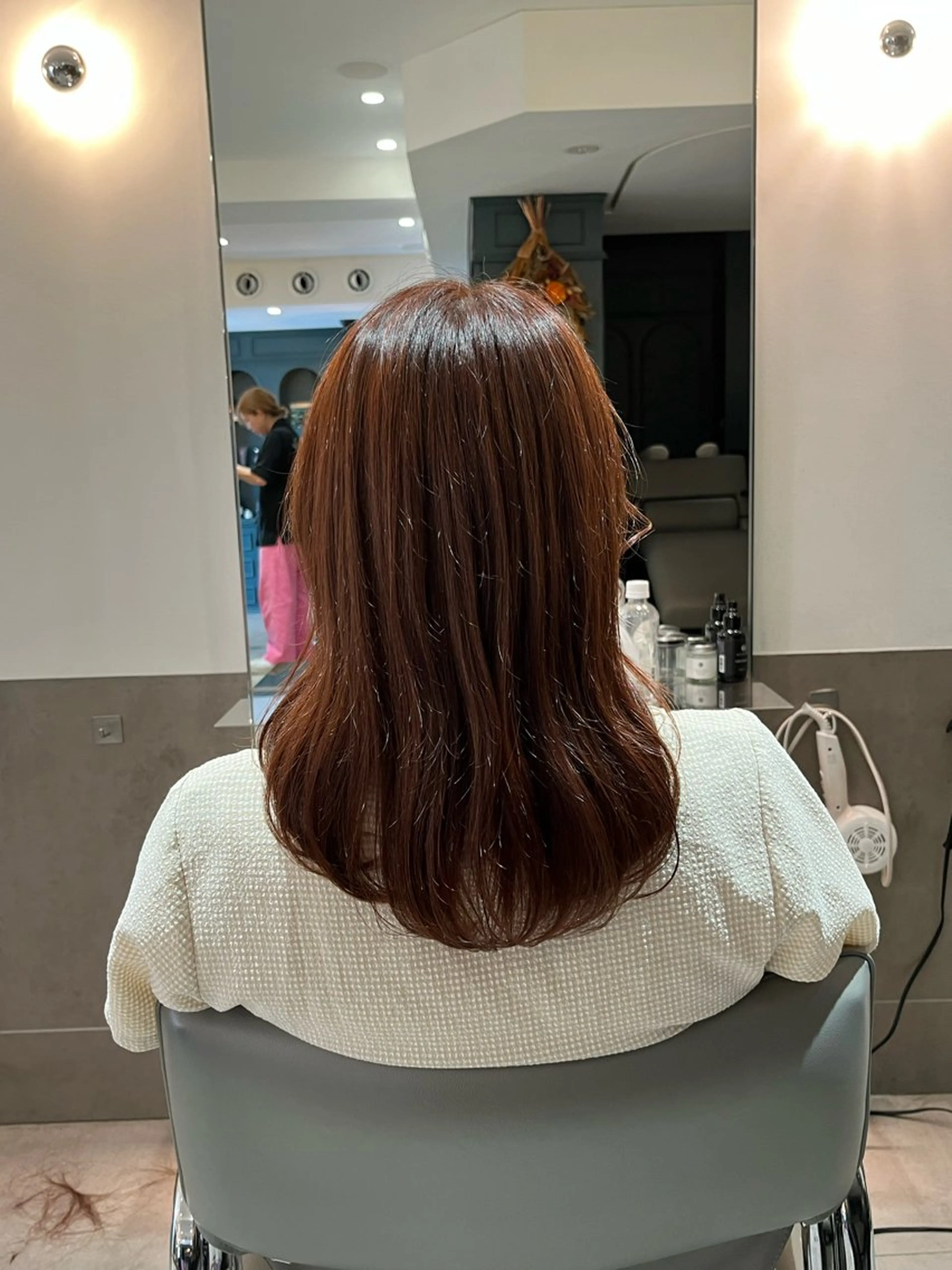 セミロング カラー カット ヘアカラー トリートメント ヘアセット 🍊暖色カラー🍊 sakuraのヘアスタイル