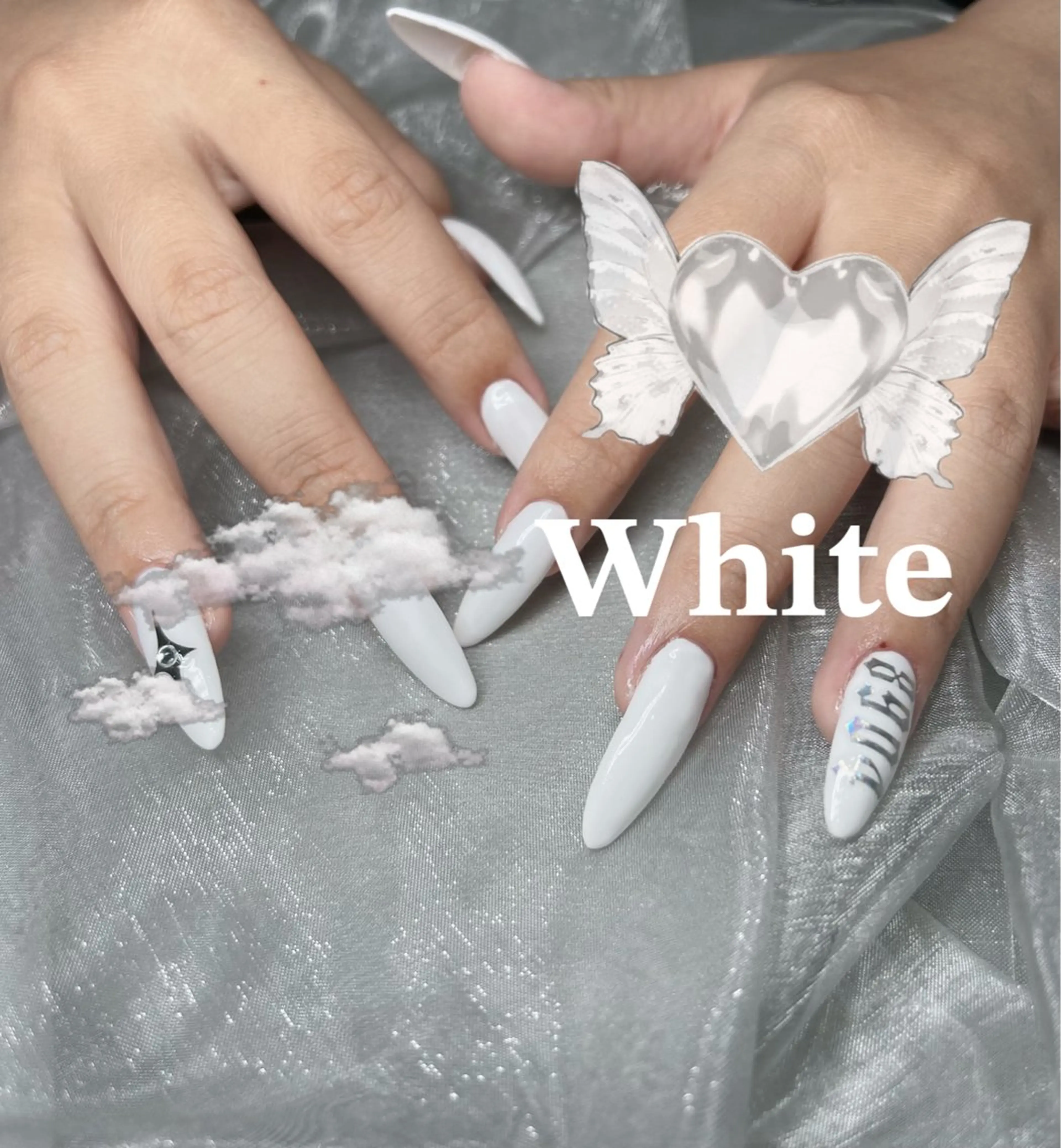 💚ワンカラー+シールアート💚オフあり練習モデルの写真