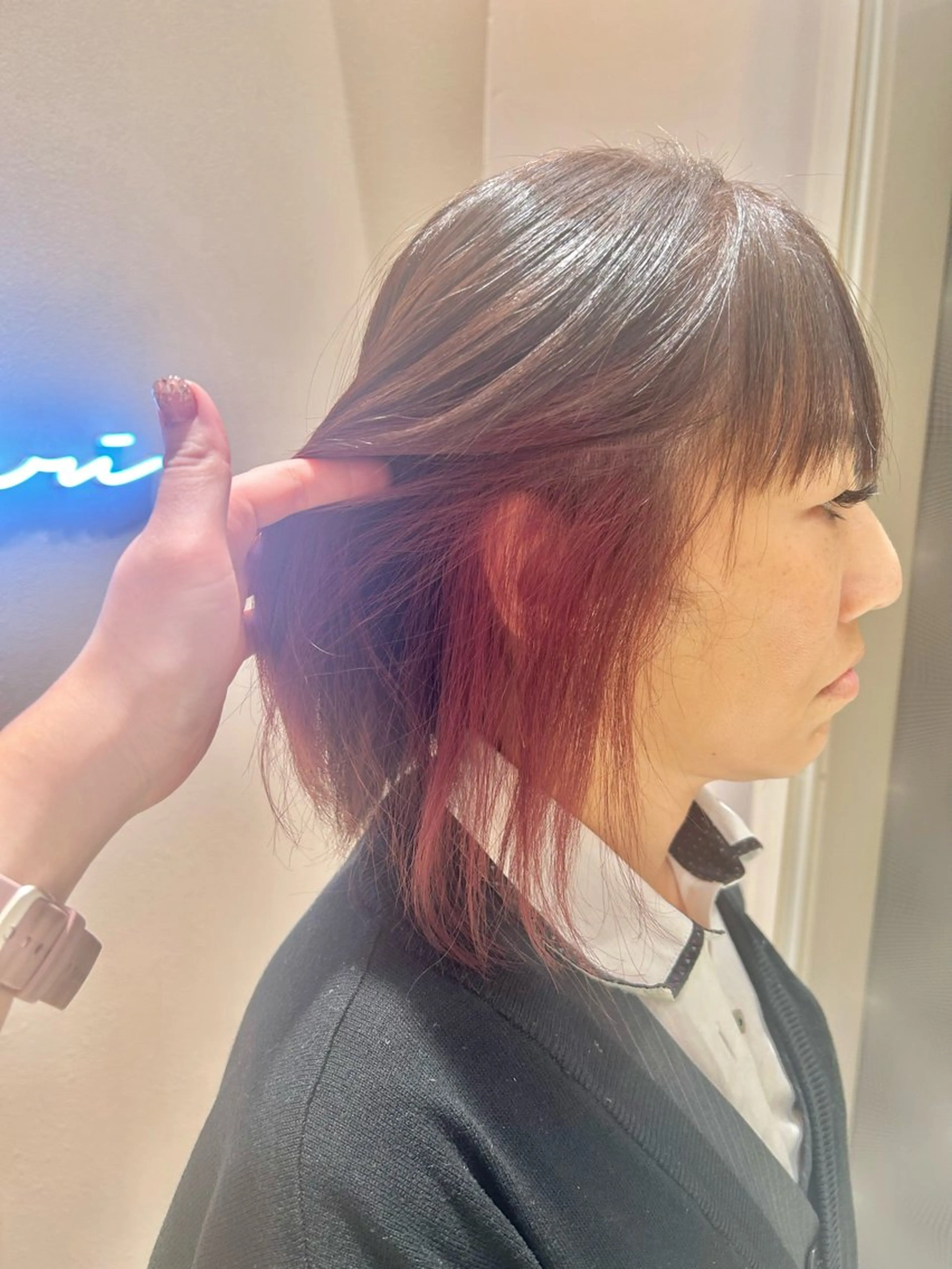 カラー インナーカラー ピンクカラー ブリーチෆ‪髪質改善 🎀ོ白岩亜実🎀ོのヘアスタイル