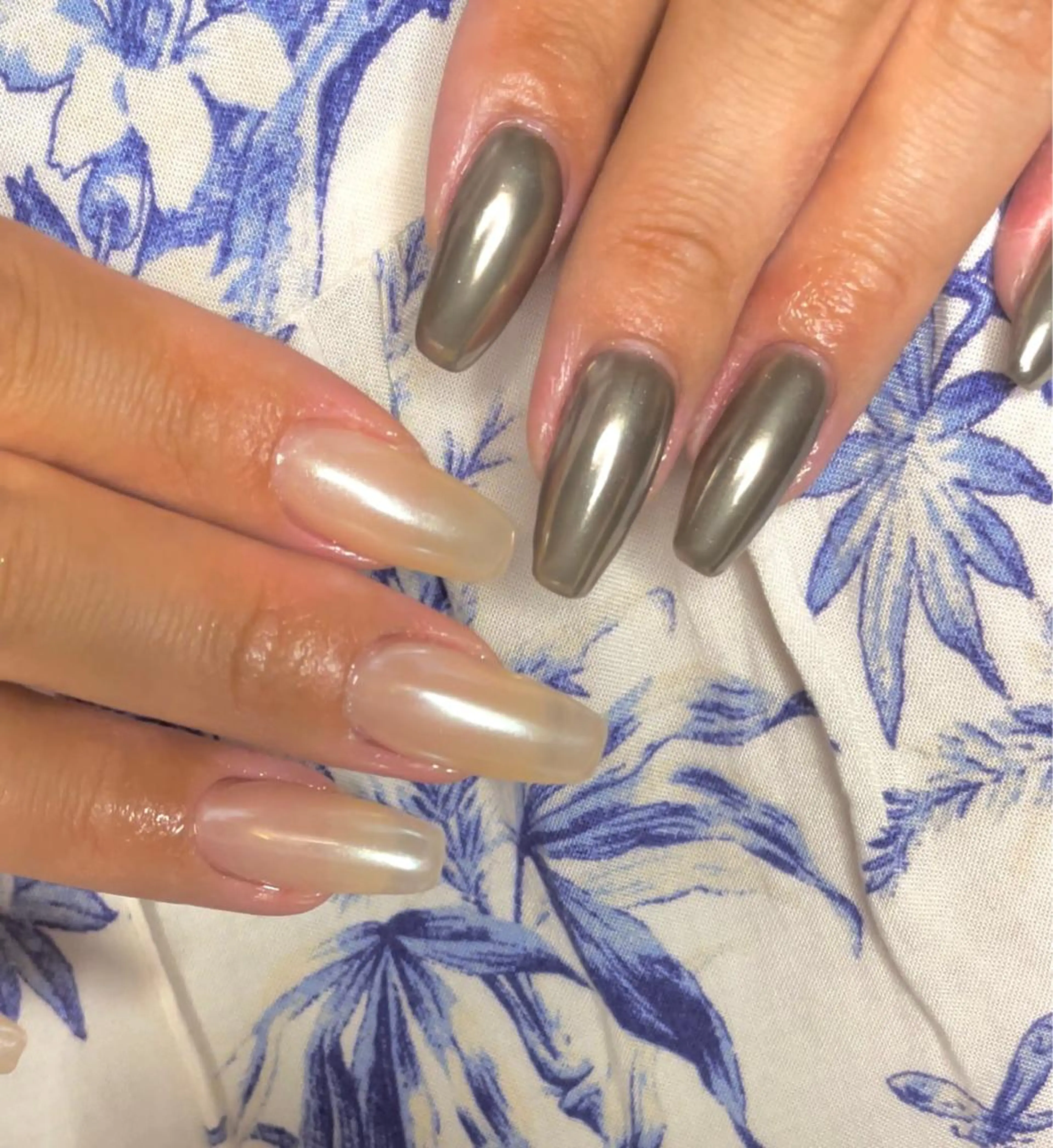 ネイル ミラーネイル ニュアンスネイル ワンカラーネイル シンプルネイル Ri-e's nailのネイルデザイン