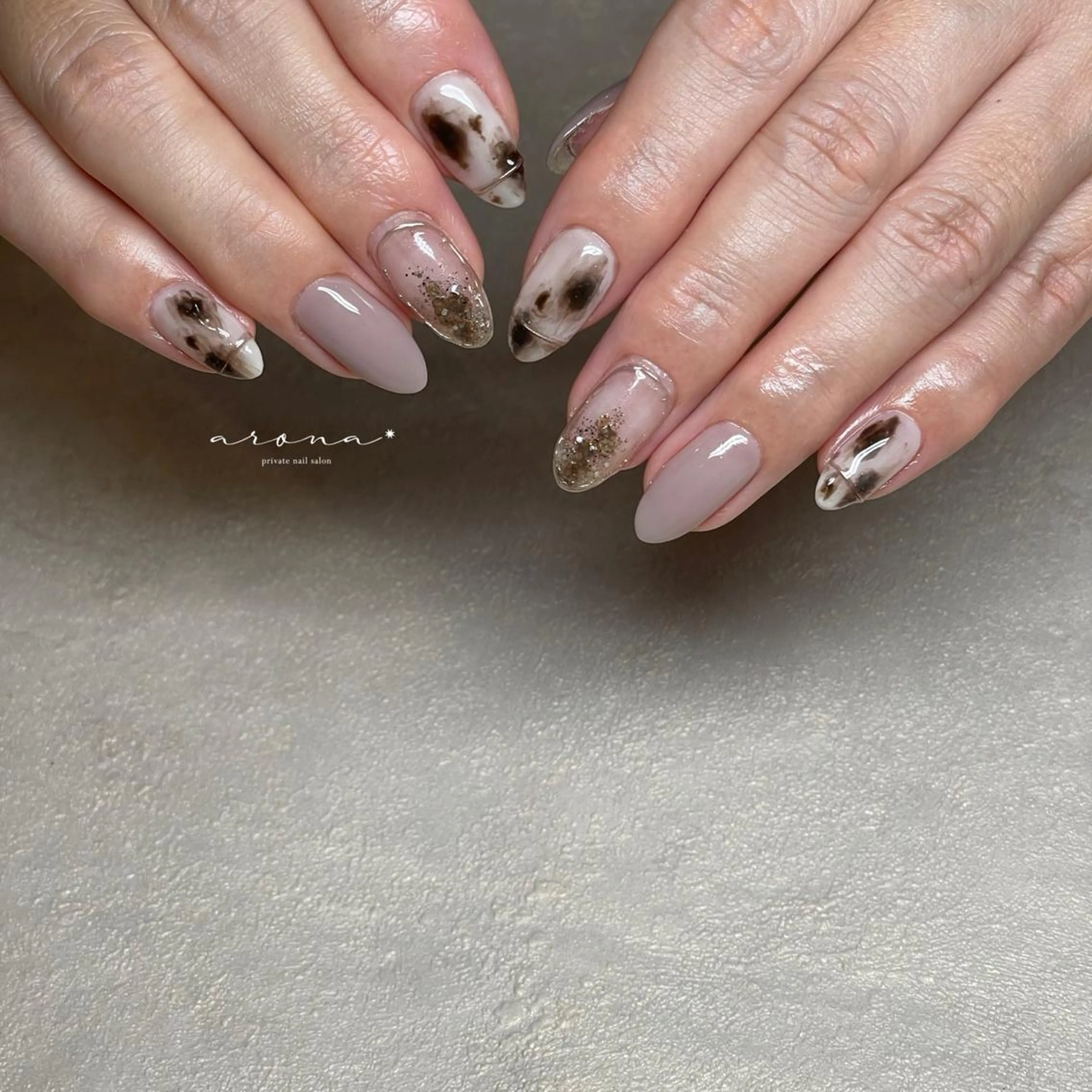 ネイル アニマル柄 ハンドネイル nail salon ✷aronaのネイルデザイン