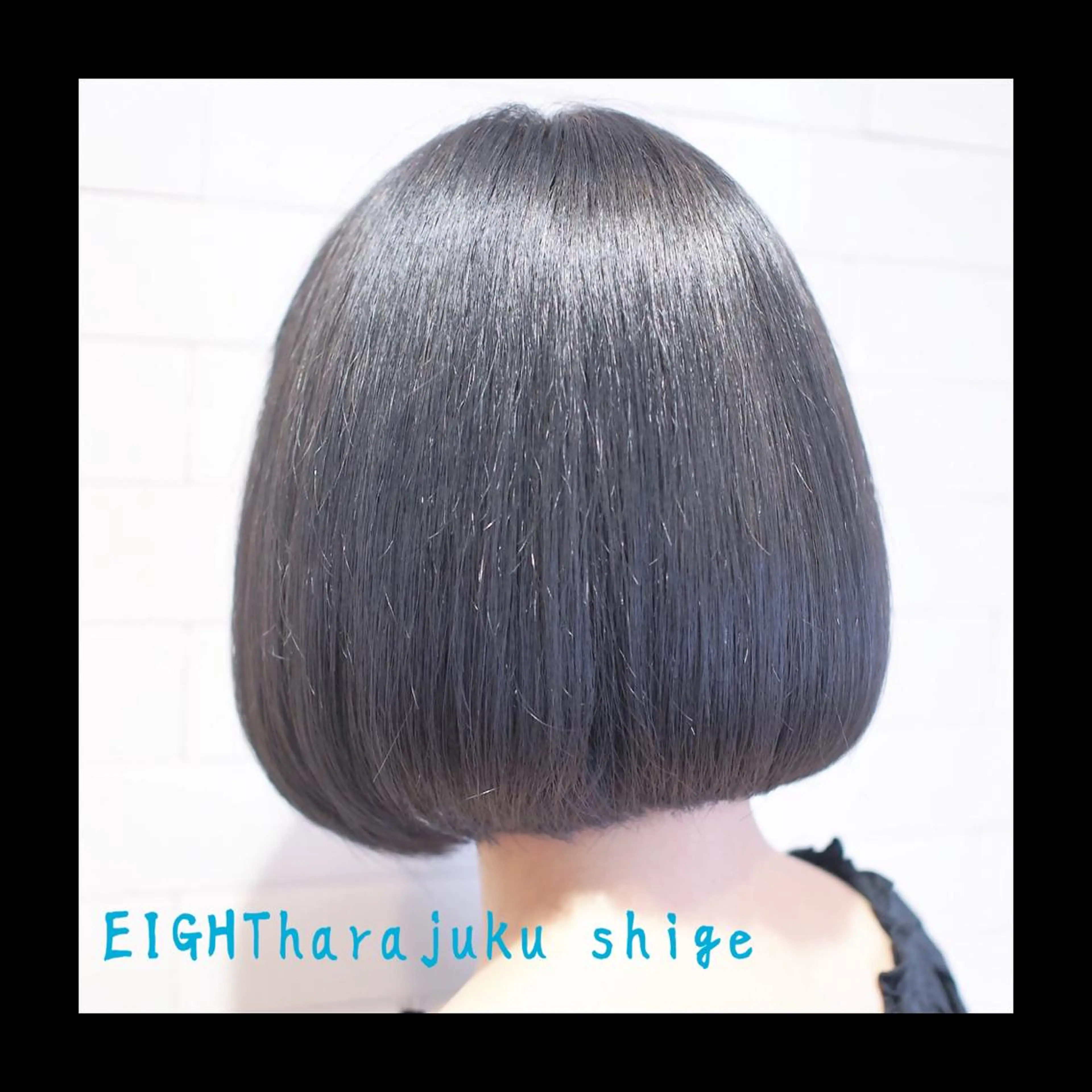 ショート カラー ダークグレー ボブ 及川シゲル 髪質改善講師のヘアスタイル