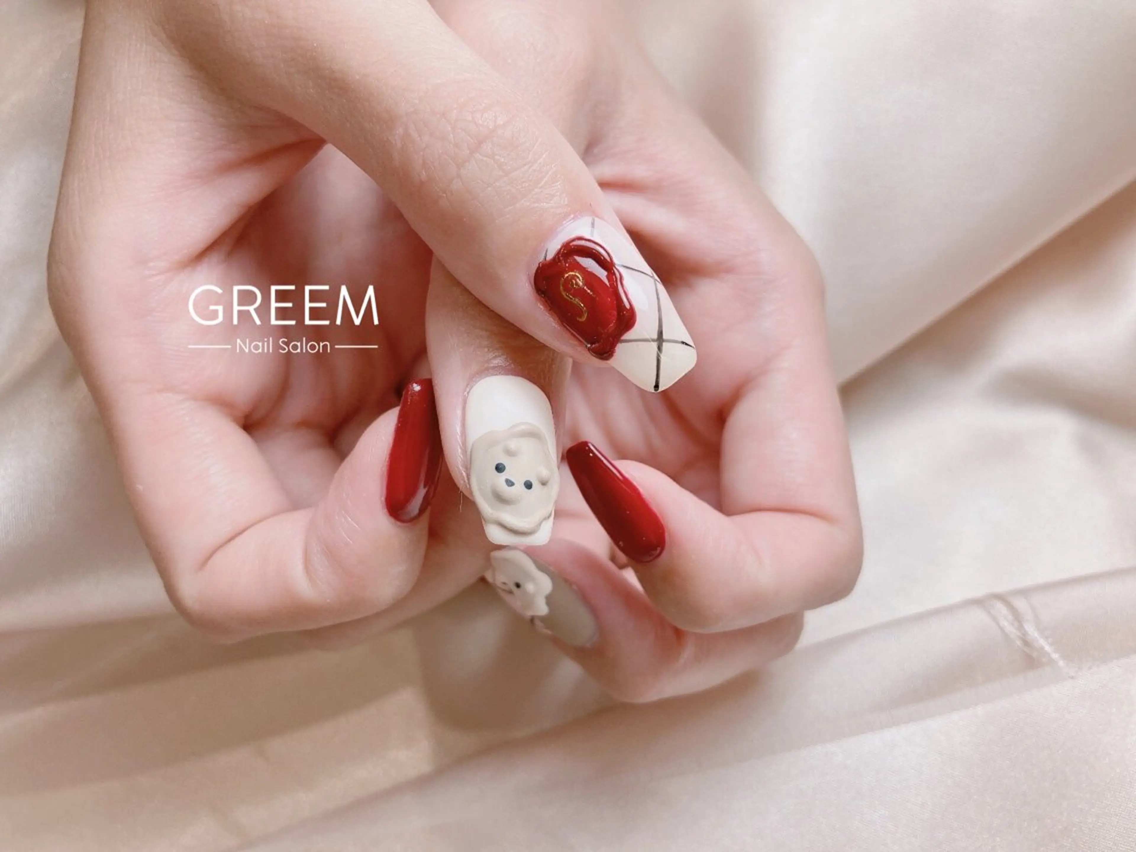 ネイル フラッシュネイル ジェルネイル マグネットネイル ワンカラーネイル パラジェル ハンドネイル GREEM グリームのネイルデザイン