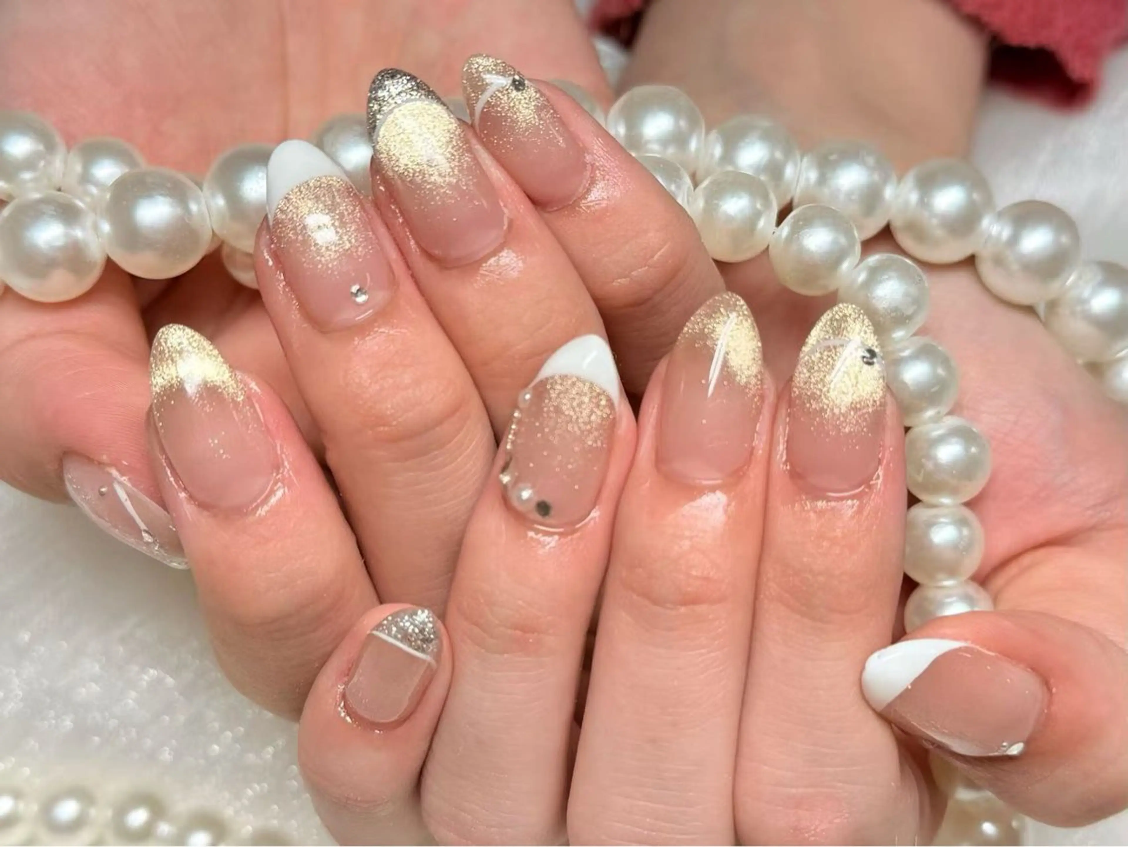 ネイル アートネイル クリアネイル 成人式 長さ出し フラッシュネイル 💫KASUMI 💅のネイルデザイン