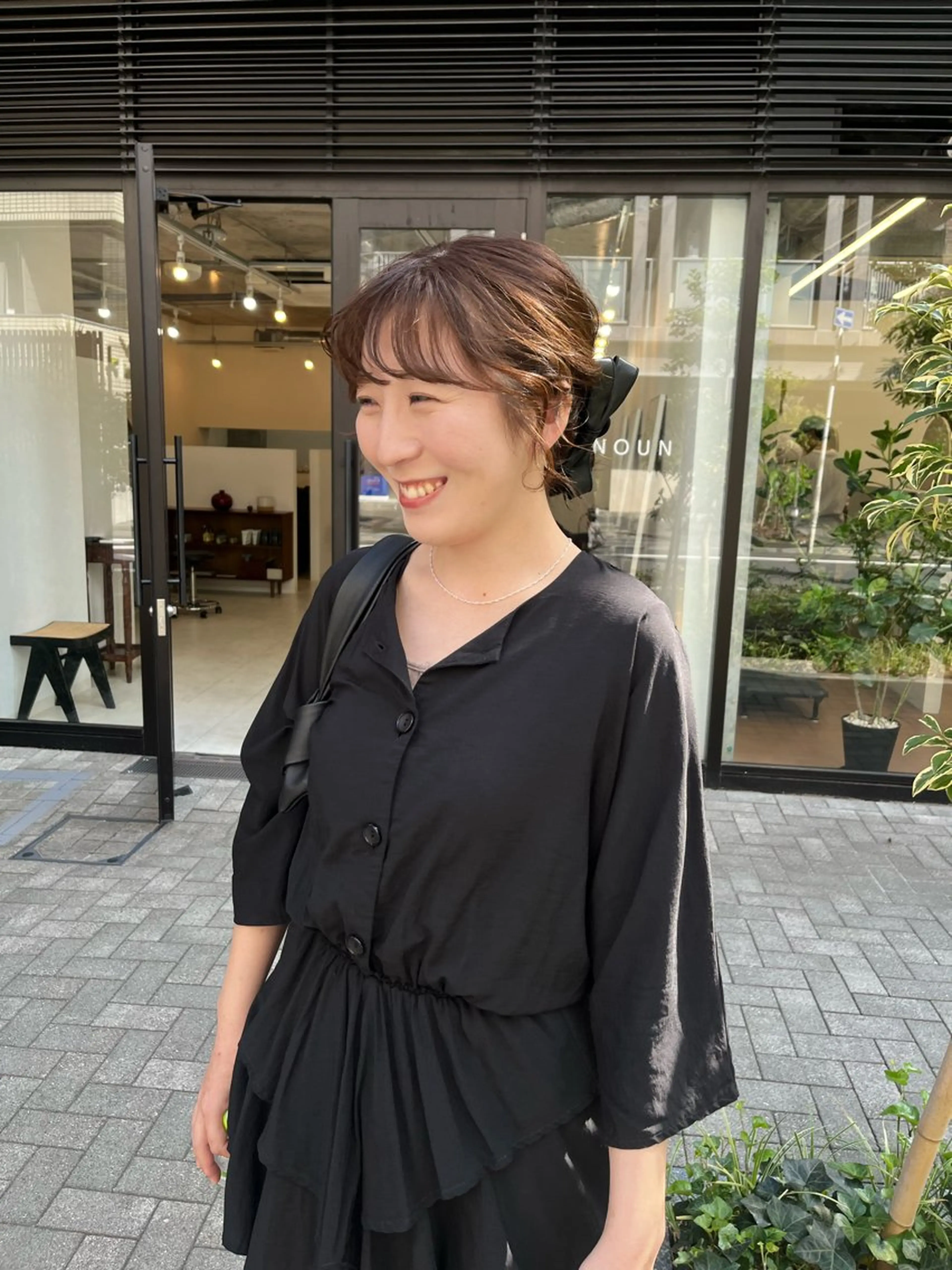ミディアム カラー ヘアアレンジ ヘアカラー ヘアセット NOUN所属・eri kinjoのヘアスタイル
